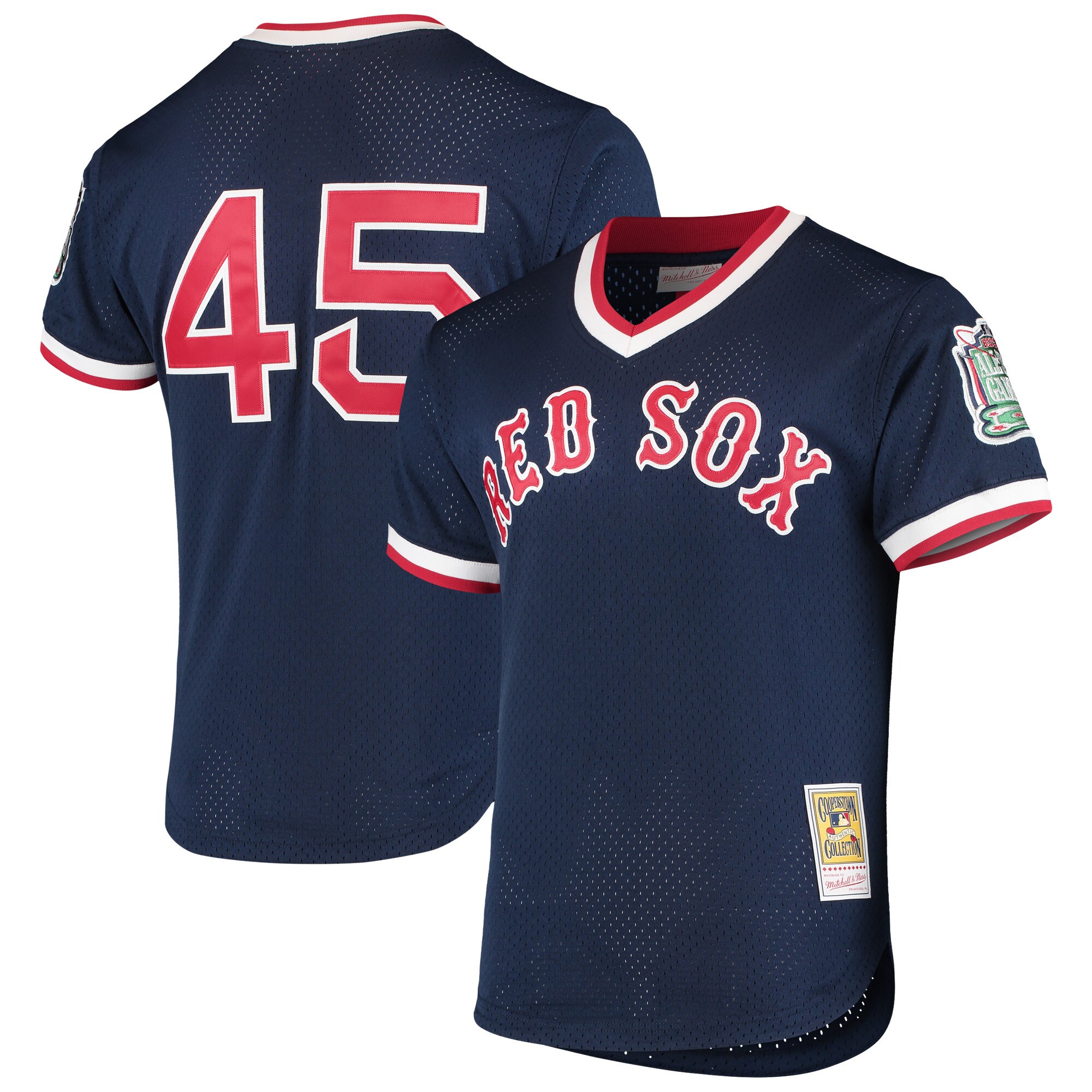 Pedro Martinez Boston Red Sox Mitchell & Ness 1999 Cooperstown Collection Mesh Batting Practice Jersey - Navy - vstockx