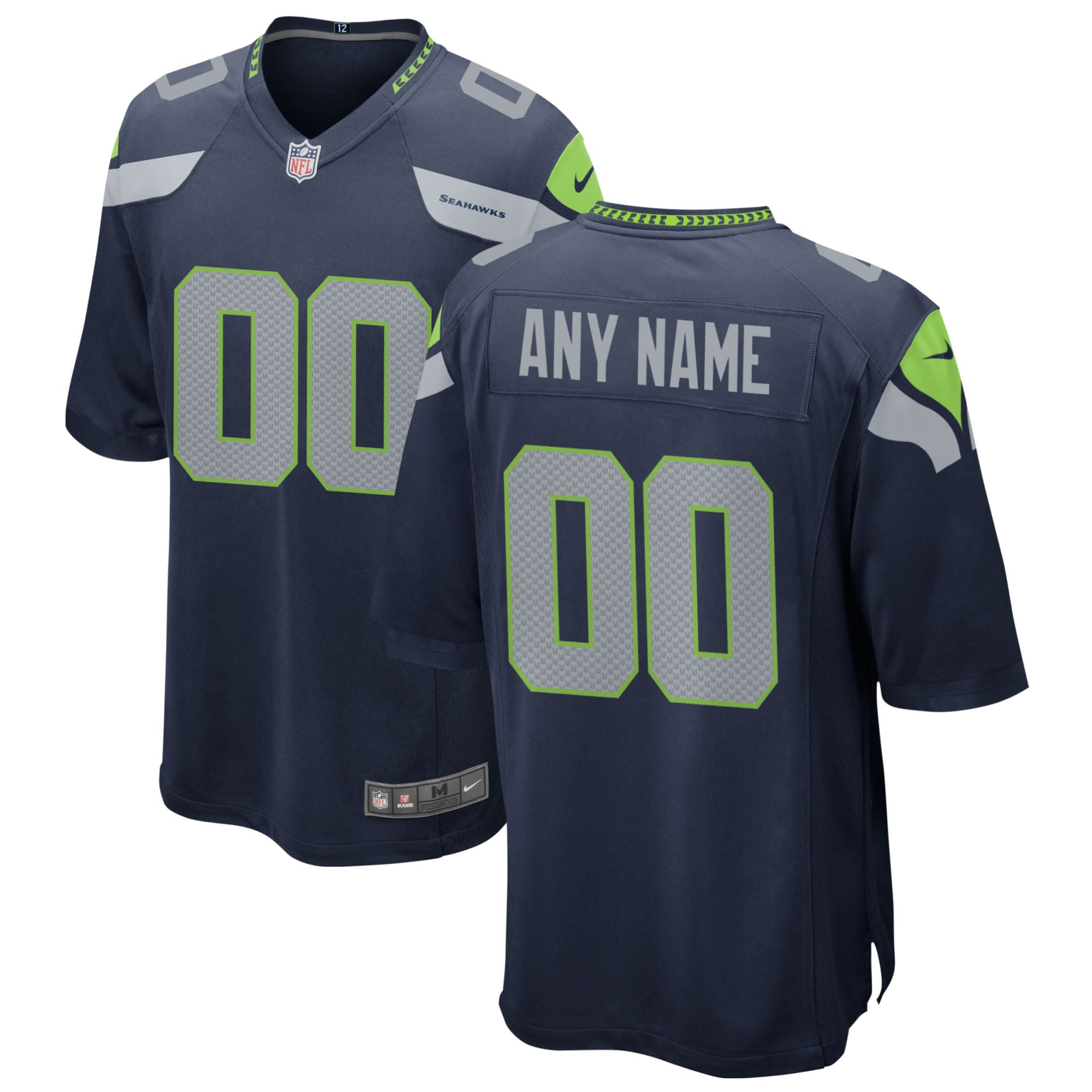 Seattle Seahawks Nike Custom Game Jersey - College Navy - vstockx