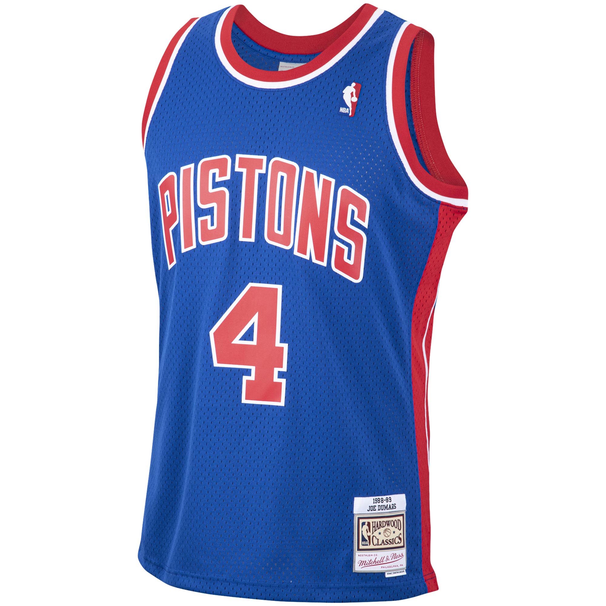 Joe Dumars Detroit Pistons Mitchell & Ness Hardwood Classics Swingman Jersey - Blue - vstockx