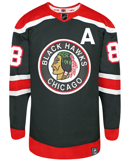 Men's Chicago Blackhawks Patrick Kane adidas Black Reverse Retro Premium Twill Authentic Team Jersey - vstockx