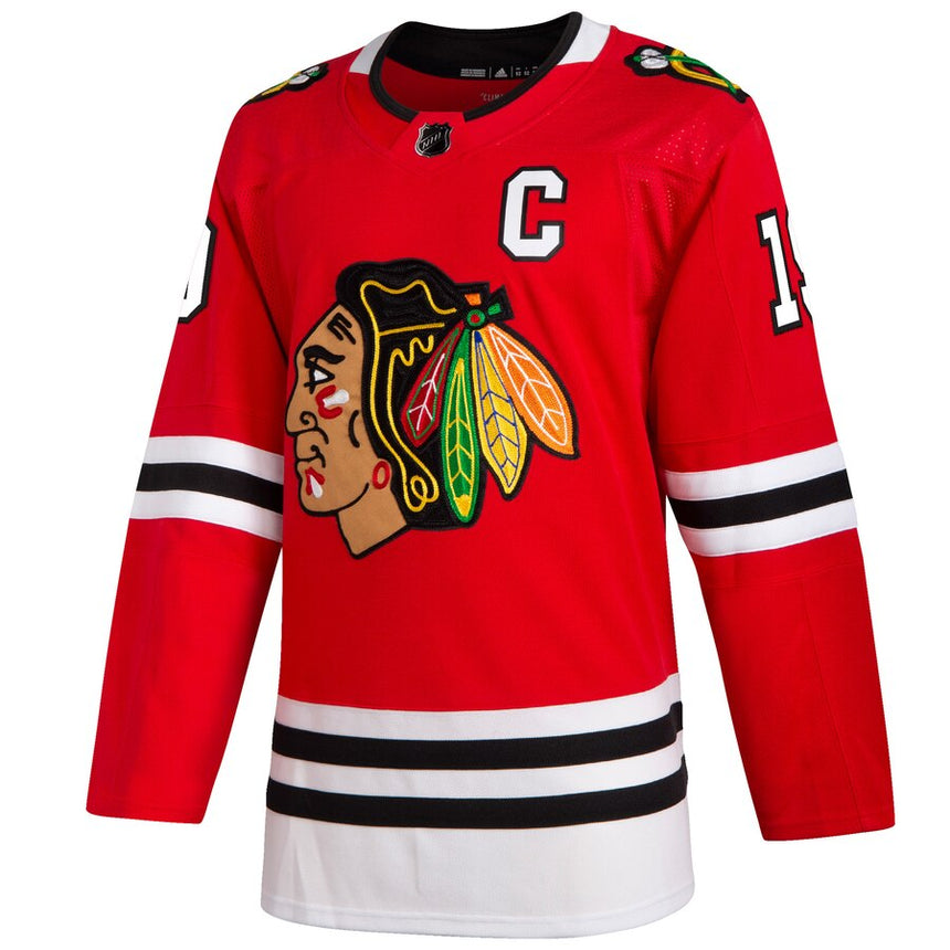 Men's Chicago Blackhawks Jonathan Toews adidas Red Home Authentic Player Jersey (updated collar) - vstockx