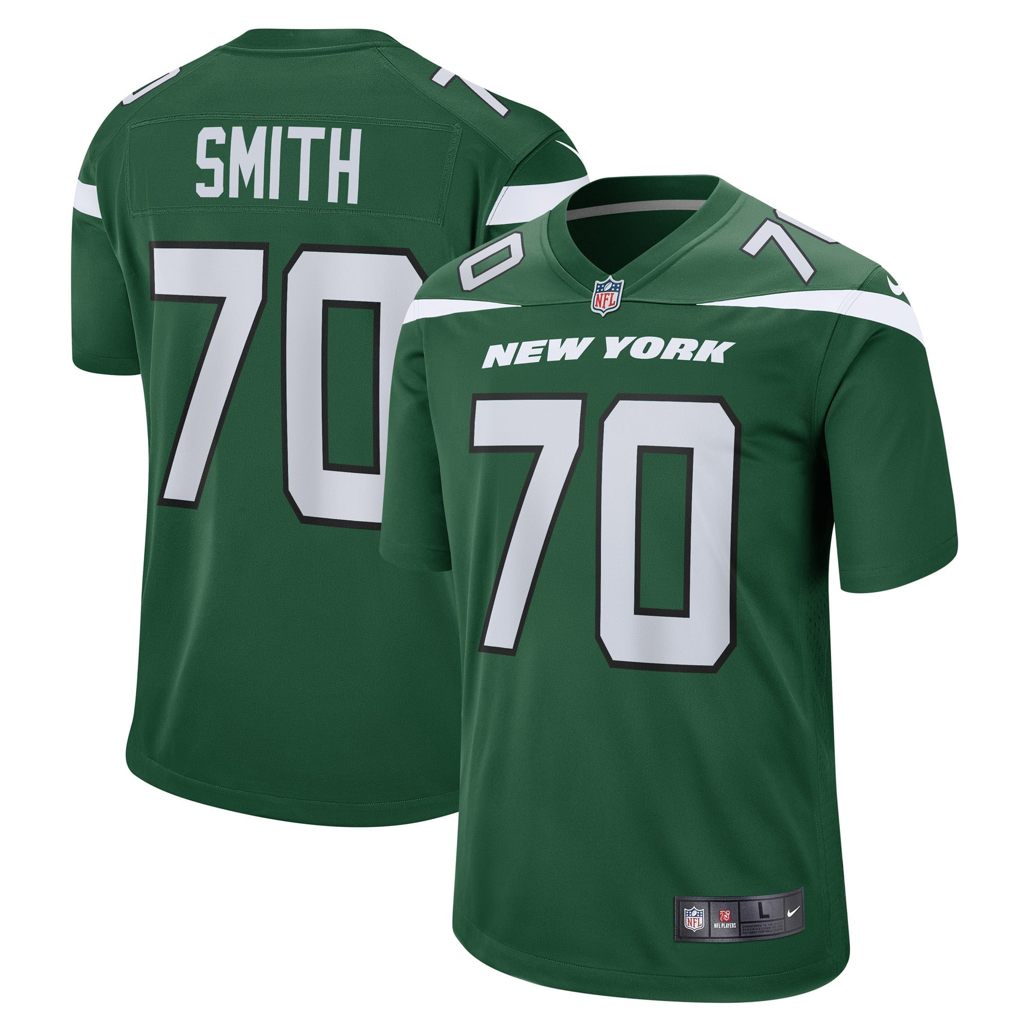 Men's Nike Eric Smith Gotham Green New York Jets Game Player Jersey - vstockx