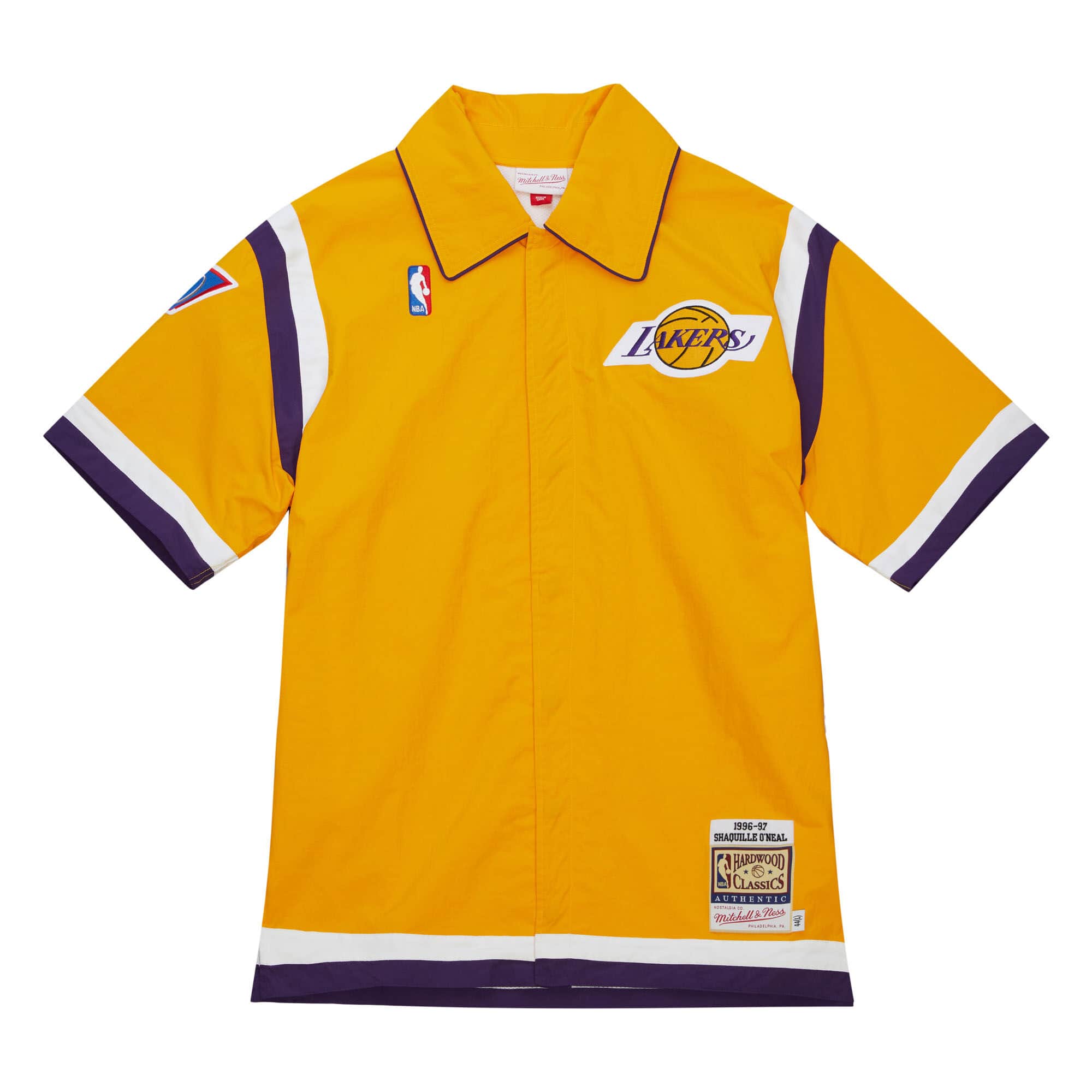 Authentic Shaquille O'Neal Los Angeles Lakers 1996-97 Shooting Shirt - vstockx