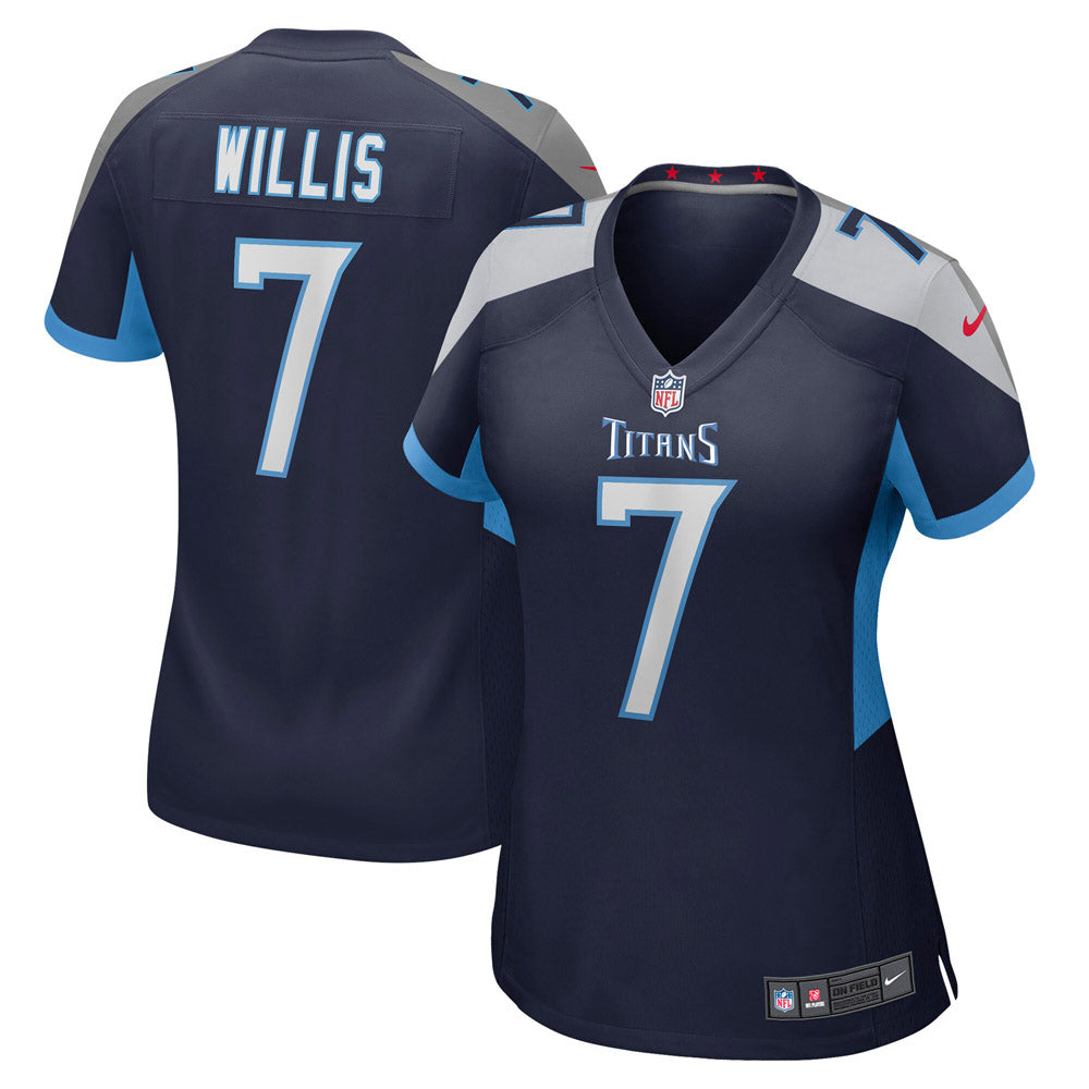 Women's Tennessee Titans Malik Willis Player Game Jersey Navy - vstockx