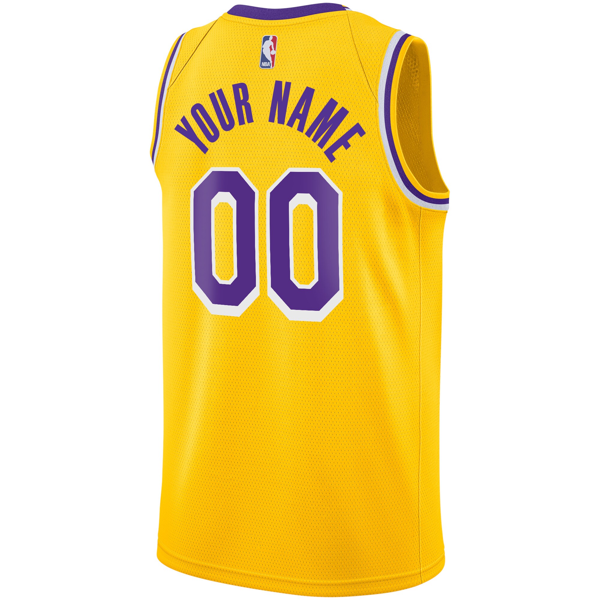 Los Angeles Lakers Nike Custom Swingman Jersey Gold - Icon Edition - vstockx