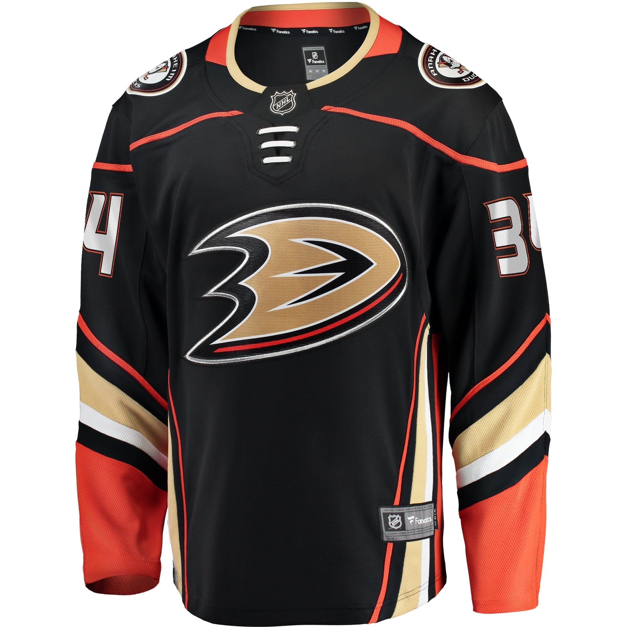 Men's Fanatics Branded Sam Steel Black Anaheim Ducks Team Color Breakaway Player Jersey - vstockx