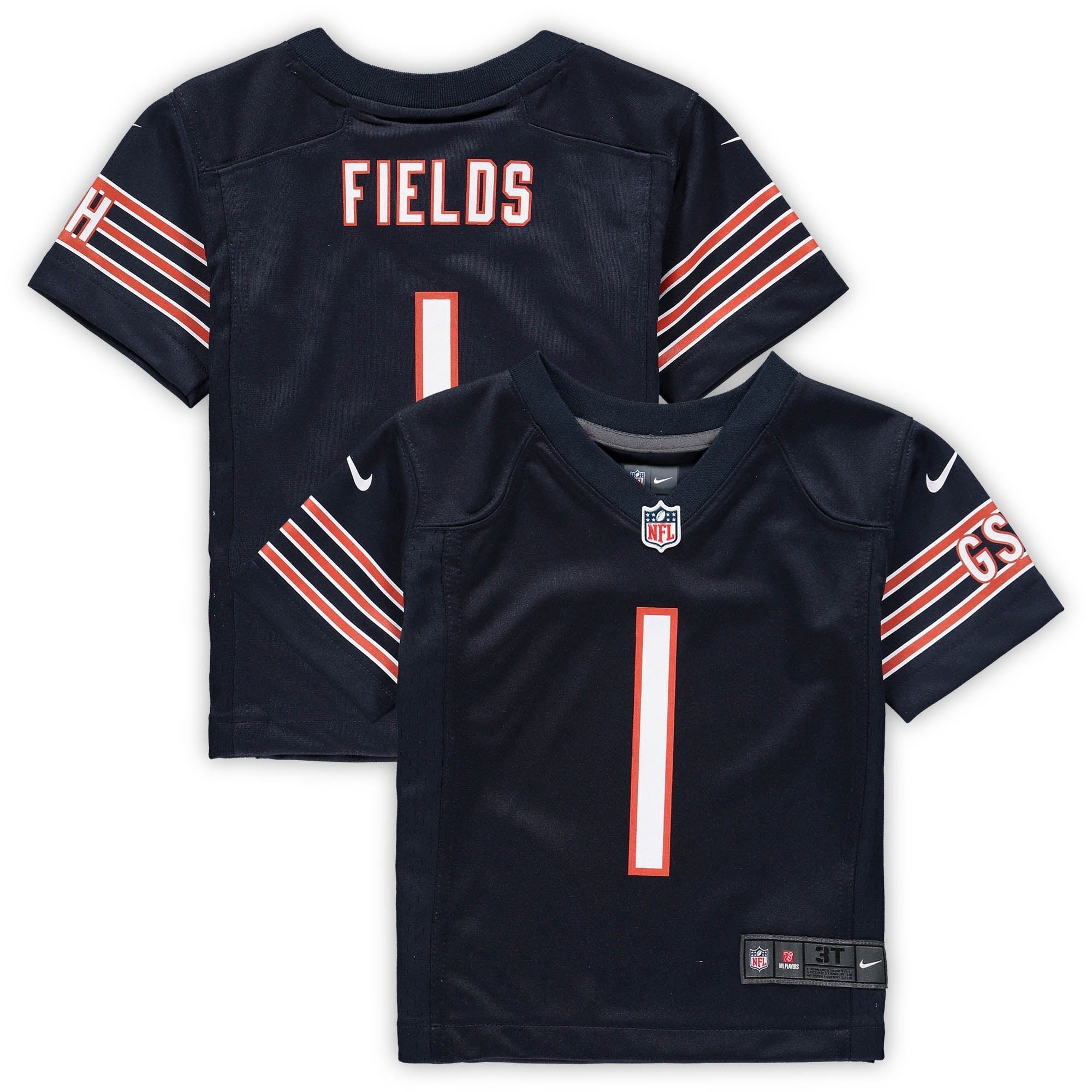 Justin Fields Chicago Bears Nike Navy Toddler Game Jersey - vstockx