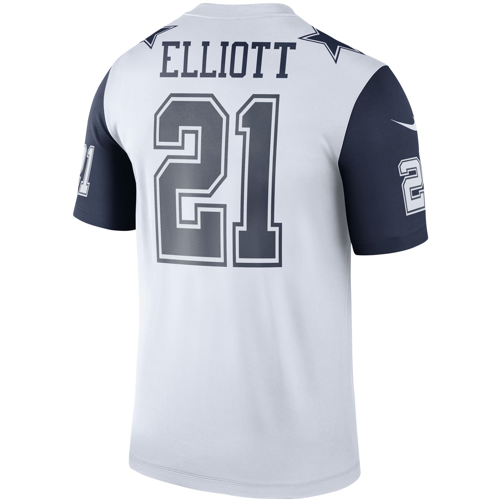 Men's Nike Ezekiel Elliott White Dallas Cowboys Color Rush Legend Player Jersey - vstockx