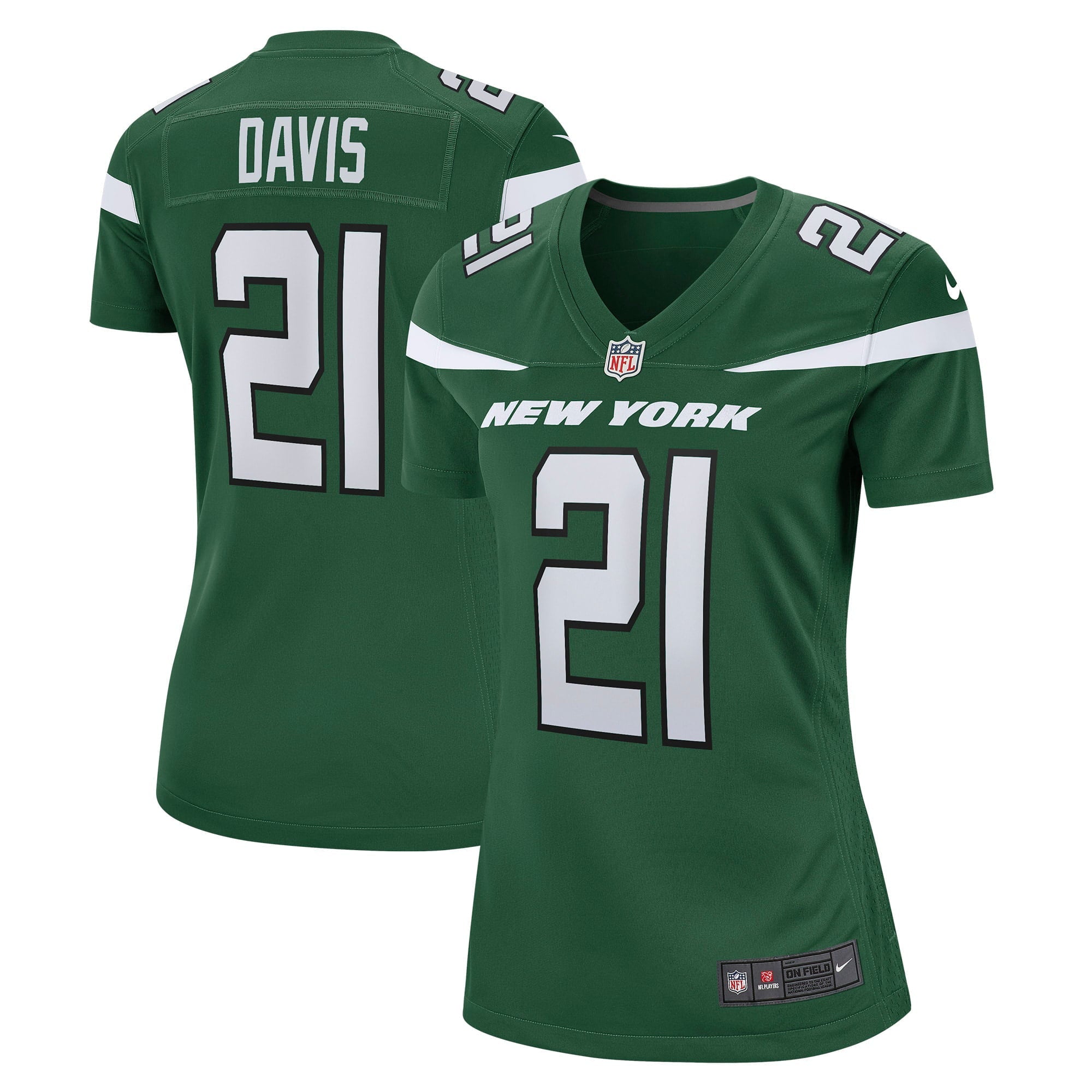 Women's Nike Ashtyn Davis Gotham Green New York Jets Game Player Jersey - vstockx
