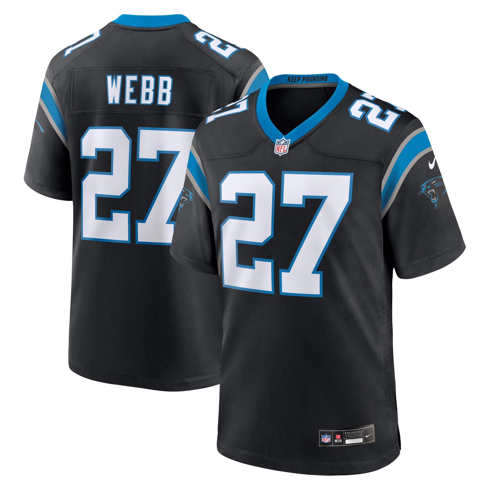 Sam Webb Carolina Panthers Nike Team Game Jersey - Black - vstockx