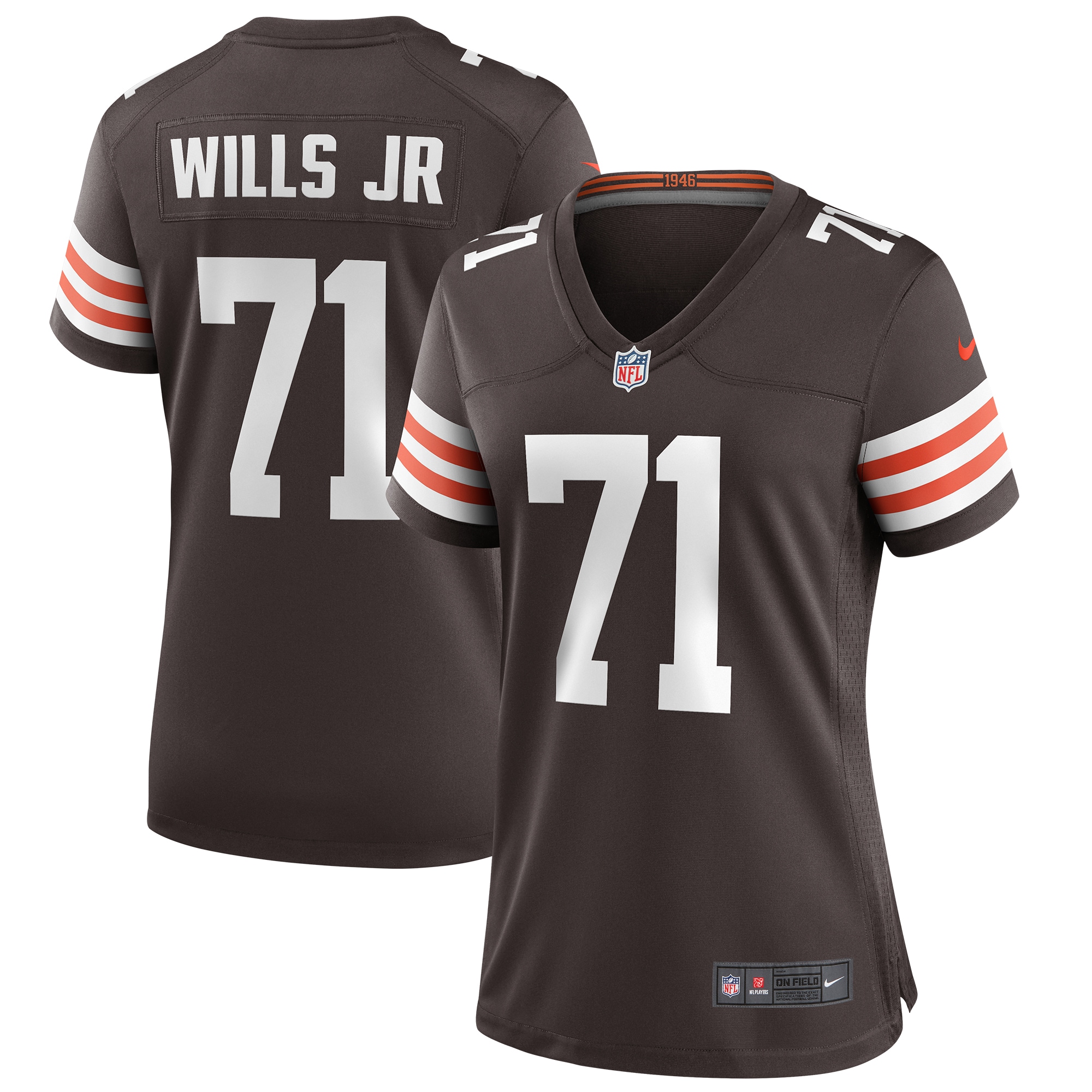 Jedrick Wills Jr. Cleveland Browns Nike Women's Game Jersey - Brown - vstockx