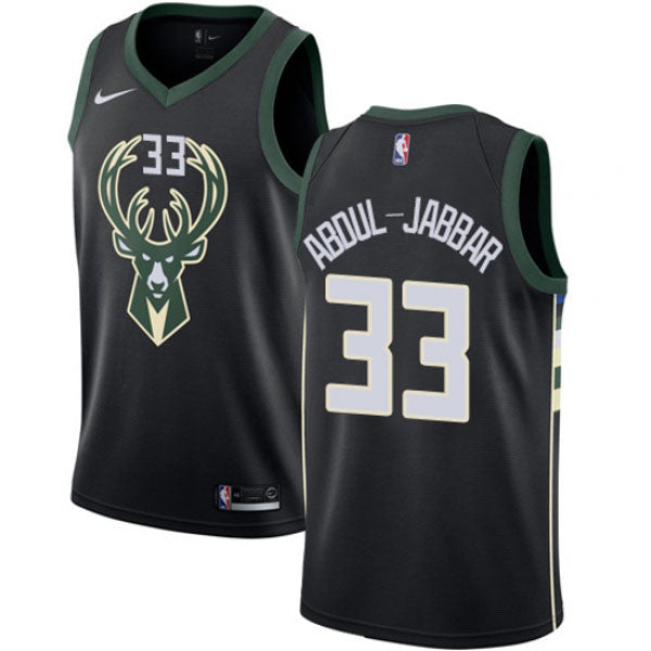 Youth Milwaukee Bucks Kareem Abdul-Jabbar Statement Edition Jersey - Black - vstockx