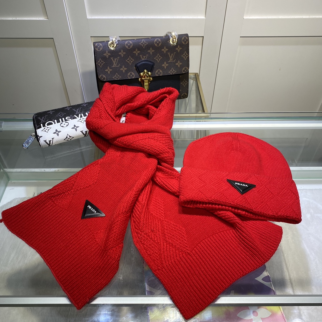 Hat & Scarf Prada 1 - vstockx