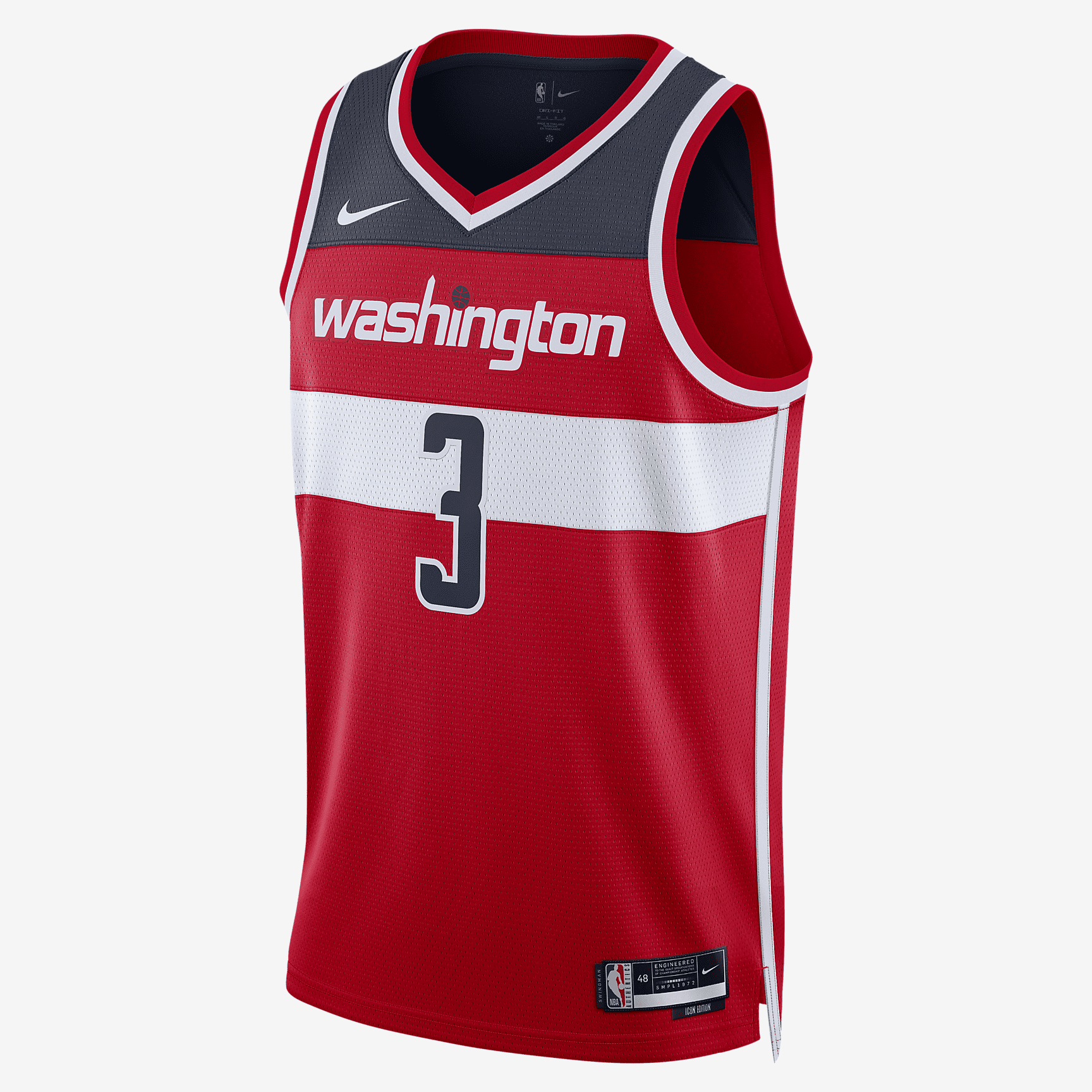 Washington Wizards Icon Edition 2022/23 Nike Dri-FIT NBA Swingman Jersey - University Red - vstockx