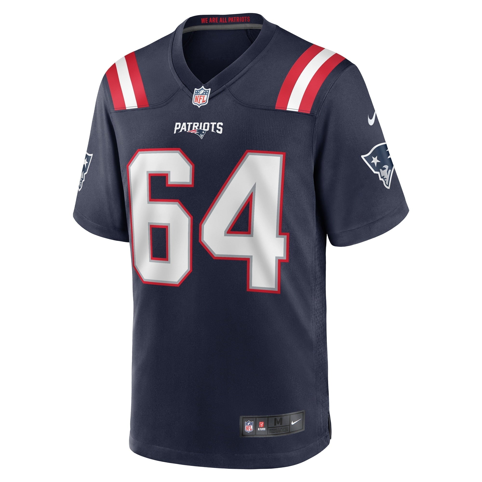 Men's Nike Andrew Stueber Navy New England Patriots Game Player Jersey - vstockx