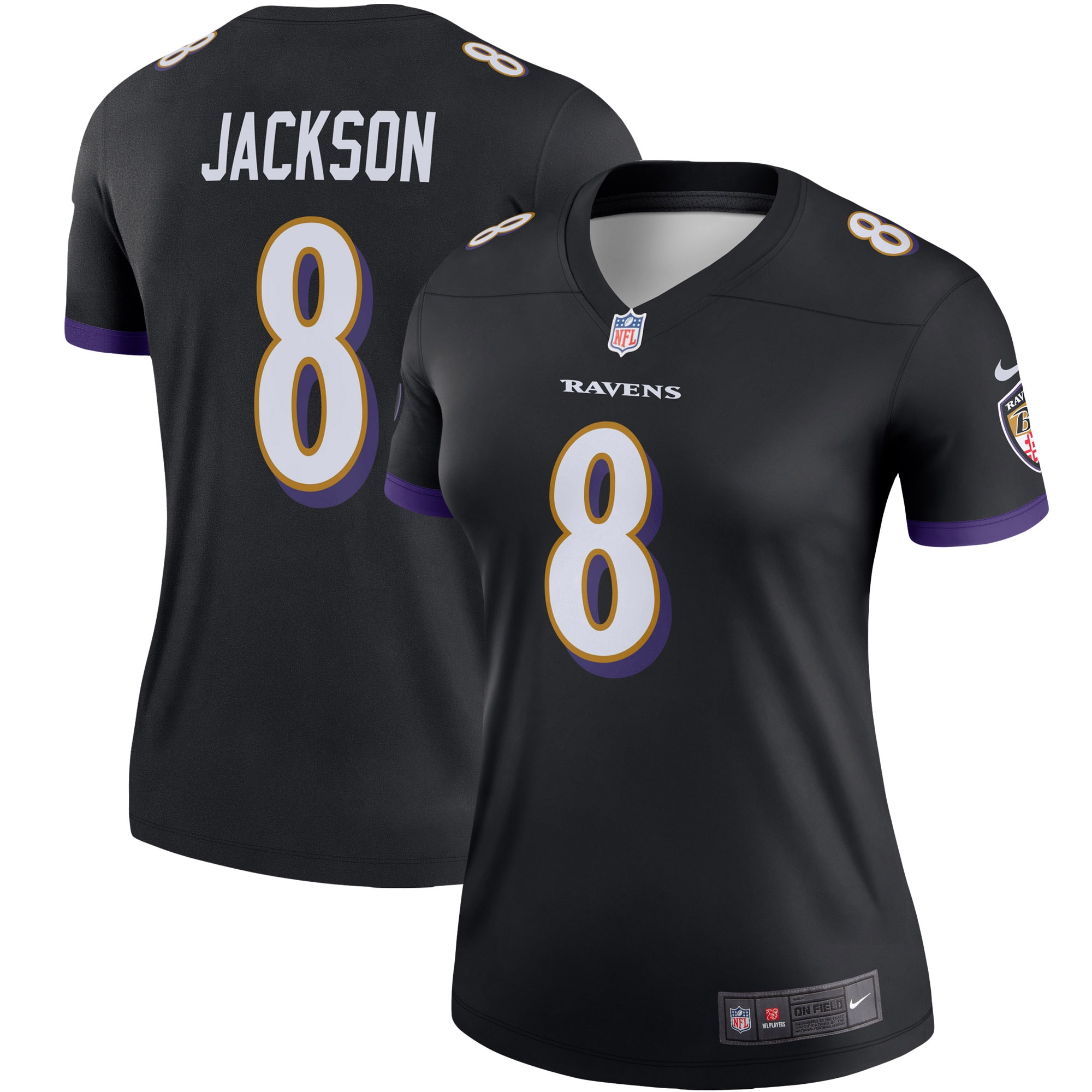 Lamar Jackson Baltimore Ravens Nike Women's Legend Team Jersey - Black - vstockx
