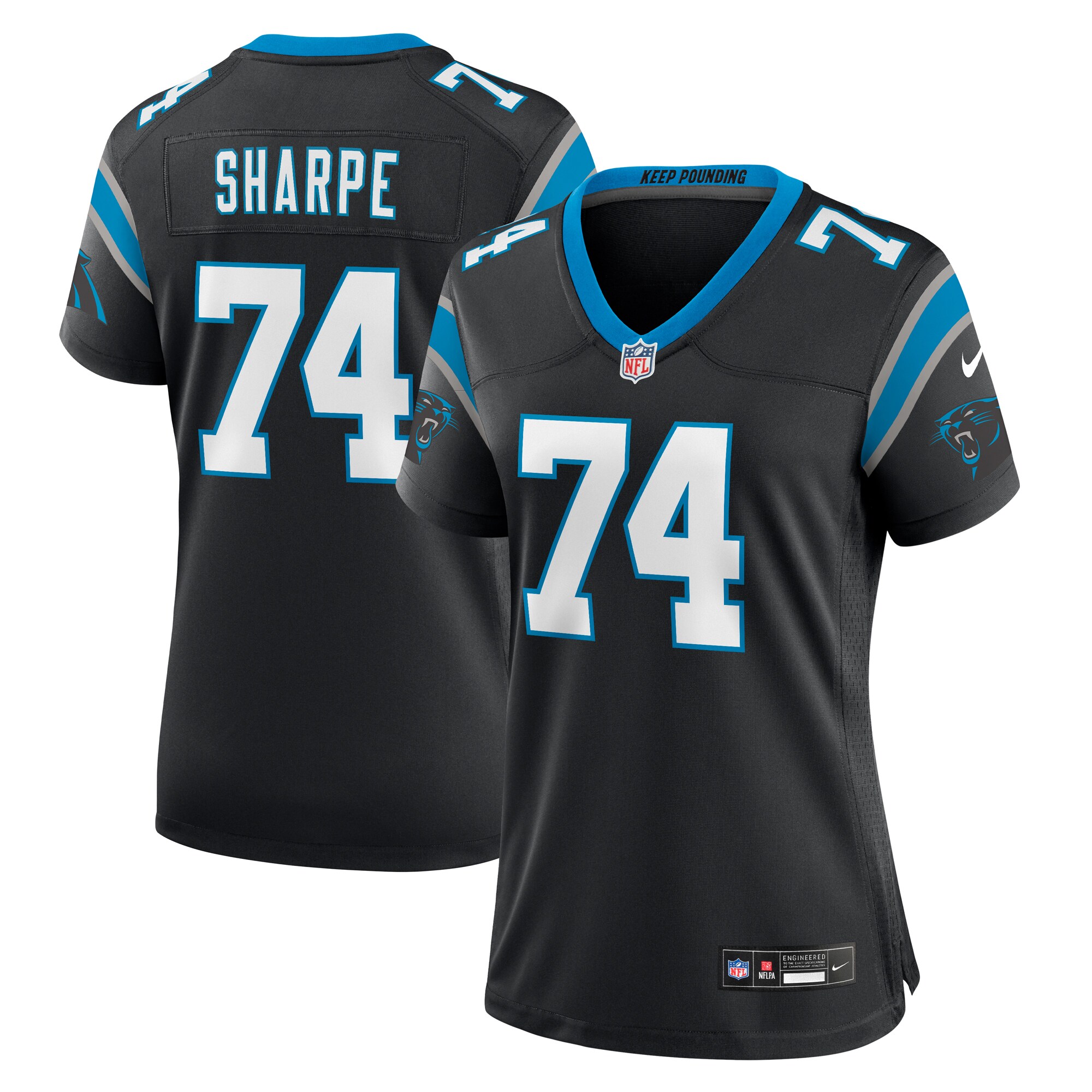 David Sharpe Carolina Panthers Nike Women's Team Game Jersey - Black - vstockx