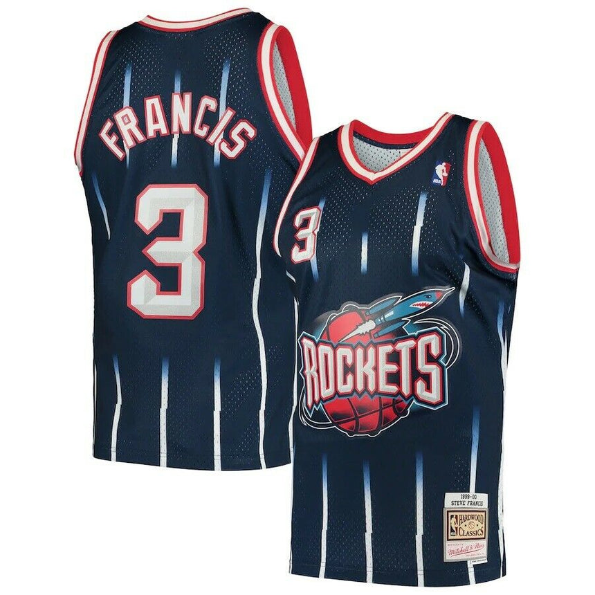 Men's Houston Rockets Steve Francis Mitchell & Ness Navy 1999-2000 Hardwood Classics Swingman Jersey - vstockx