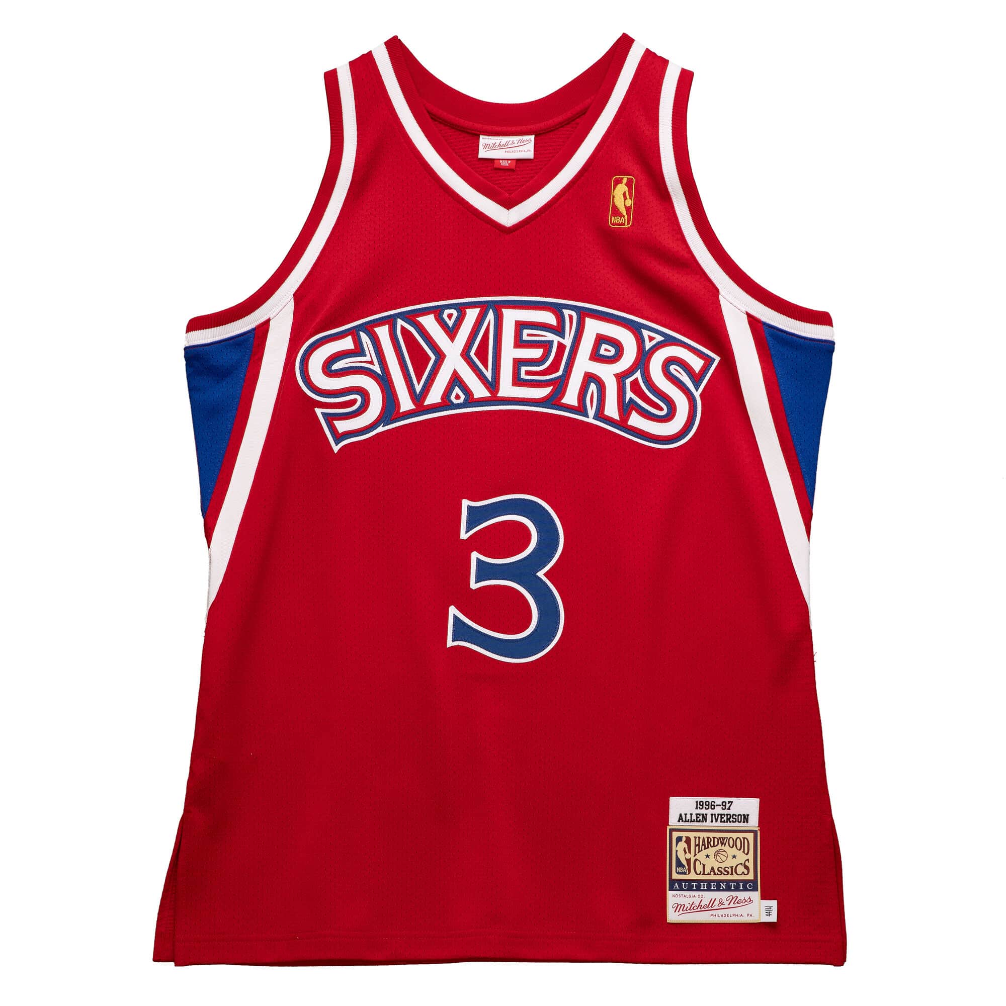 Authentic Allen Iverson Philadelphia 76ers 1996-97 Jersey - vstockx