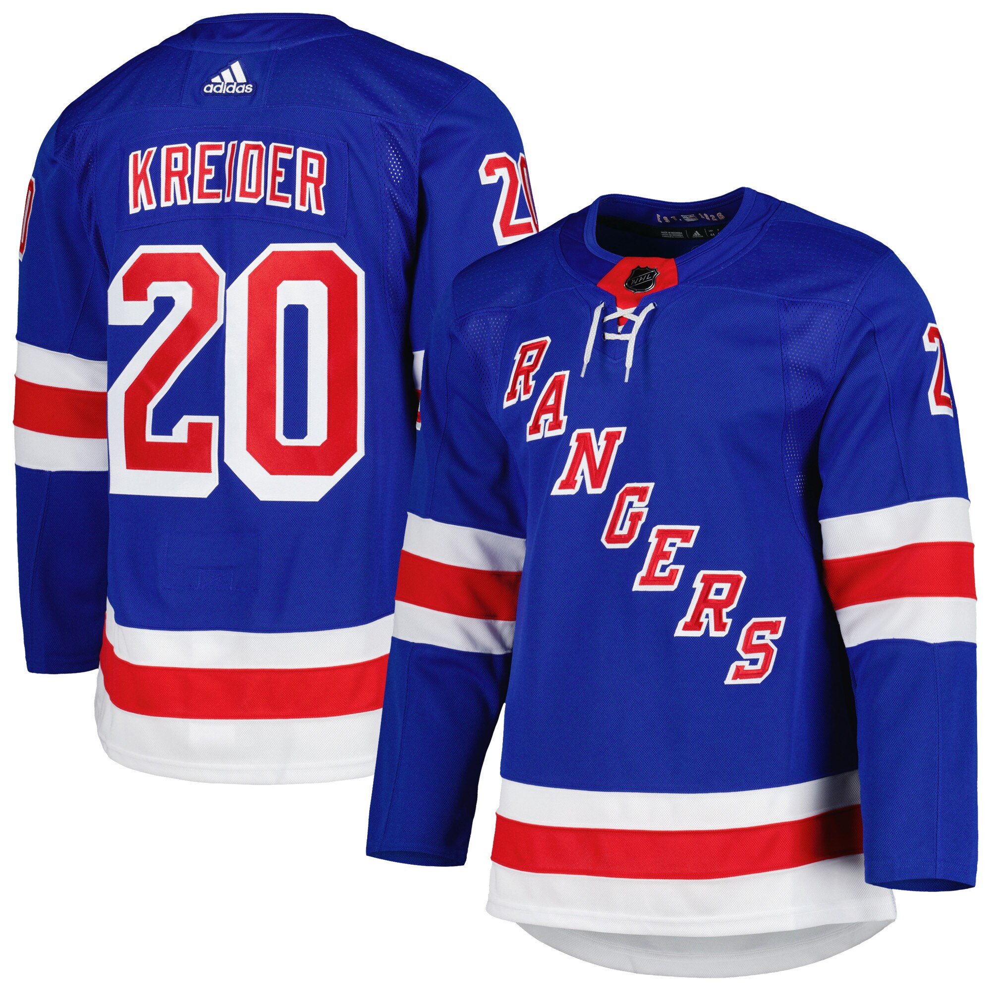 Chris Kreider New York Rangers adidas Home Primegreen Authentic Pro Player Jersey - Blue - vstockx
