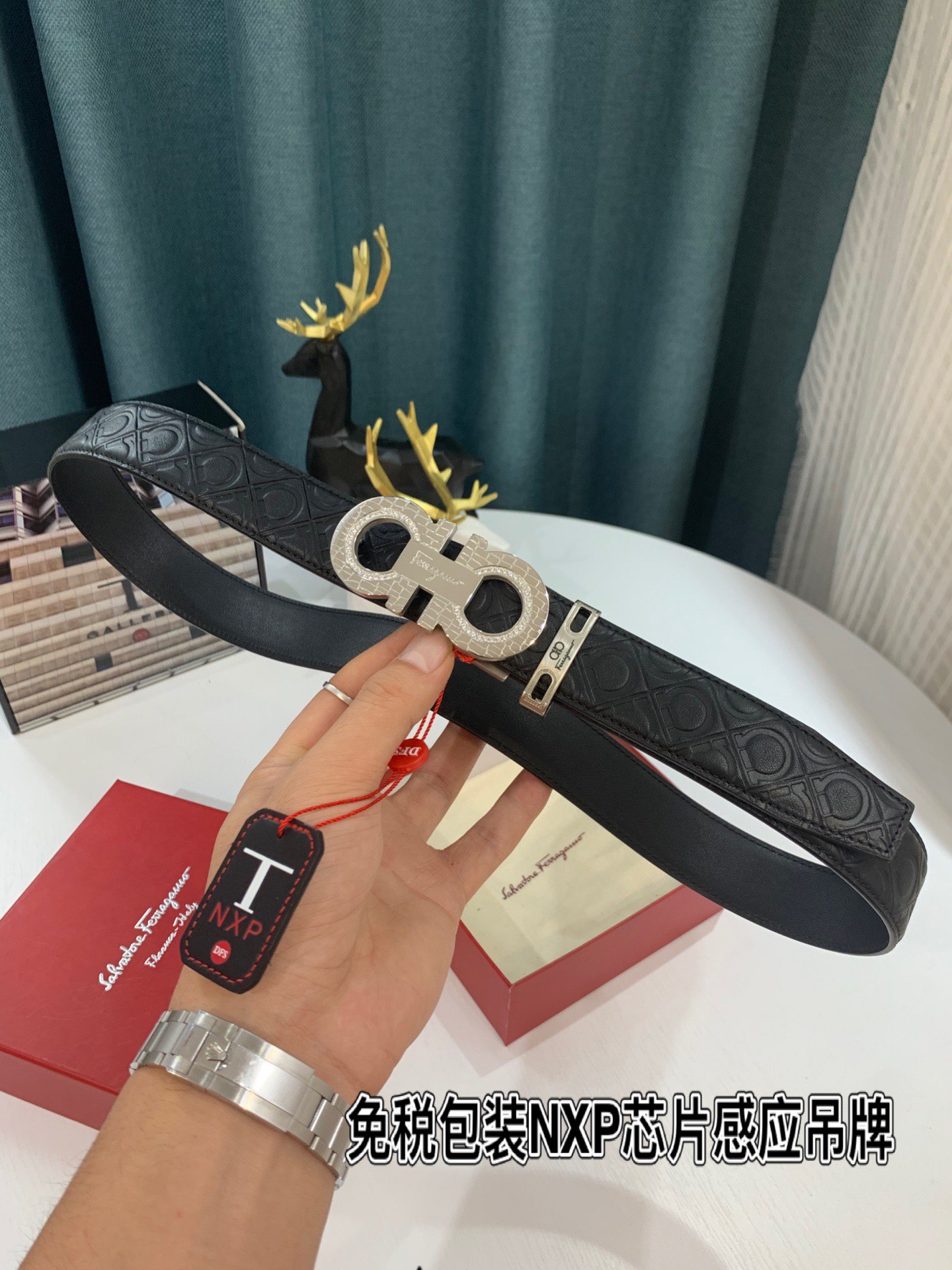 Streetwear Belt Ferragamo 319171 size:3.5cm - vstockx