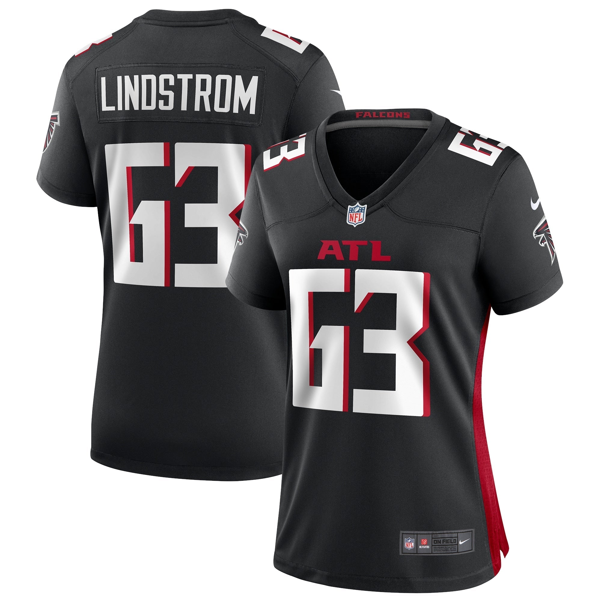 Women's Nike Chris Lindstrom Black Atlanta Falcons Game Jersey - vstockx