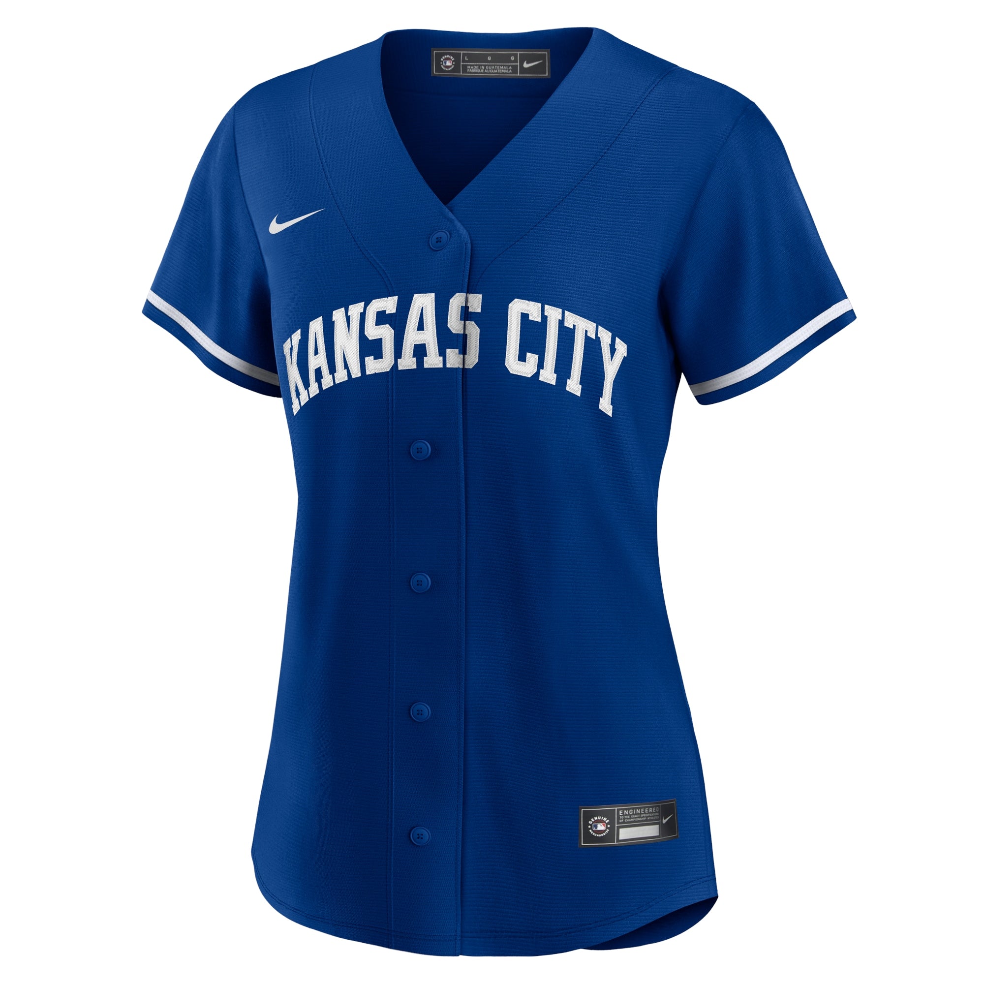 Women's Nike Royal Kansas City Royals Alternate Replica Team Logo Jersey - vstockx