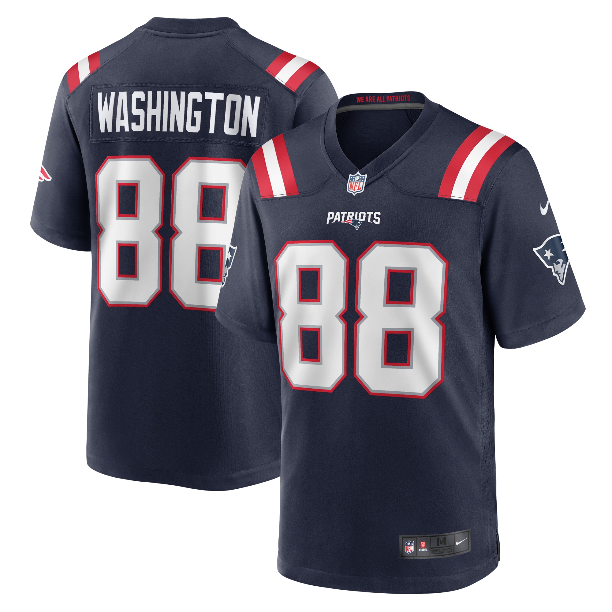 Scotty Washington New England Patriots Nike Home Game Player Jersey - Navy - vstockx