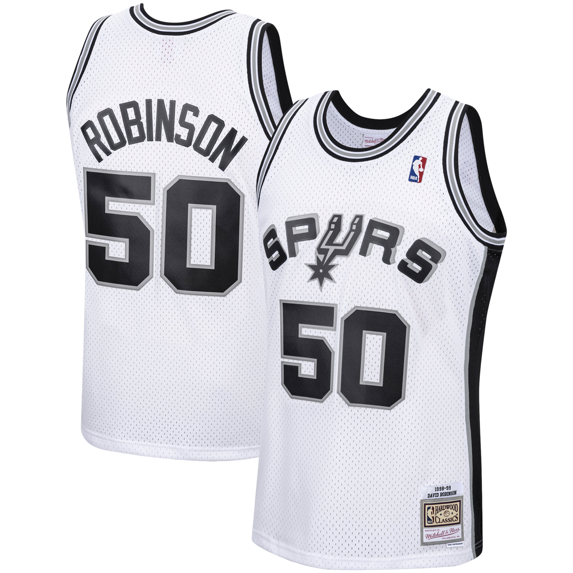 David Robinson San Antonio Spurs Mitchell & Ness Hardwood Classics Swingman Jersey - White - vstockx