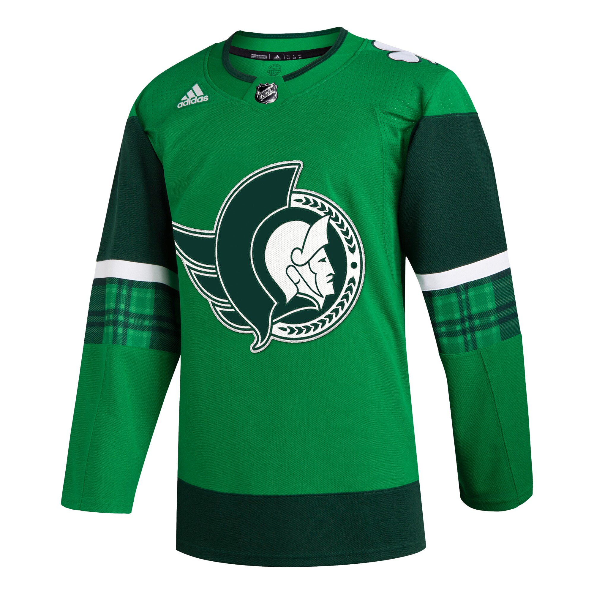 Ottawa Senators adidas 2023 St. Patrick's Day Primegreen Authentic Jersey - Kelly Green - vstockx