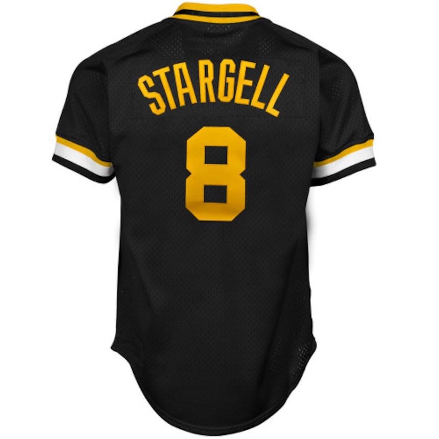 Men's Pittsburgh Pirates Willie Stargell Mitchell & Ness Black 1982 Authentic Cooperstown Collection Mesh Batting Practice Jersey - vstockx