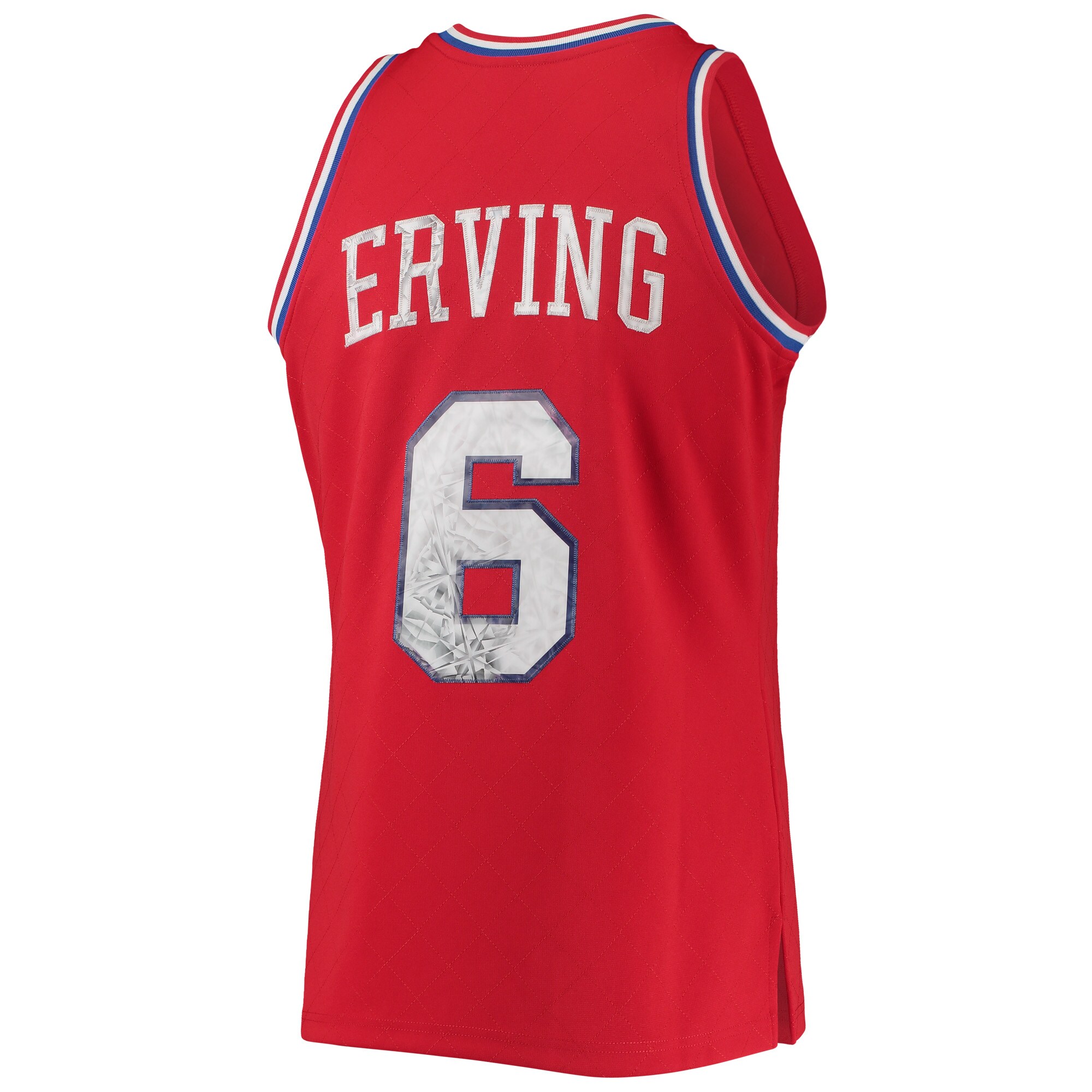 Julius Erving Philadelphia 76ers Mitchell & Ness 1996-97 Hardwood Classics NBA 75th Anniversary Diamond Swingman Jersey - Red - vstockx