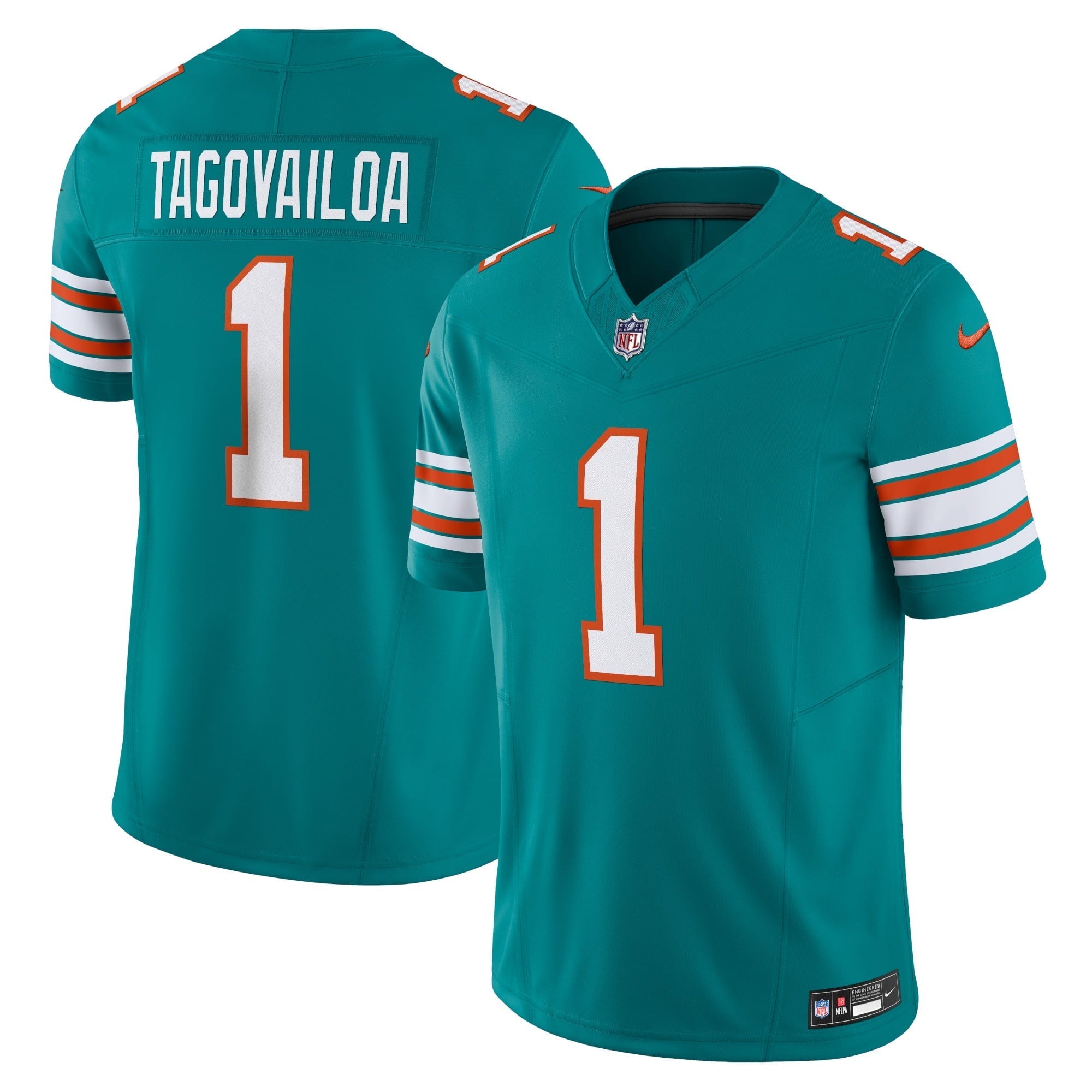 Men's Nike Tua Tagovailoa Aqua Miami Dolphins Alternate Vapor F.U.S.E. Limited Jersey - vstockx