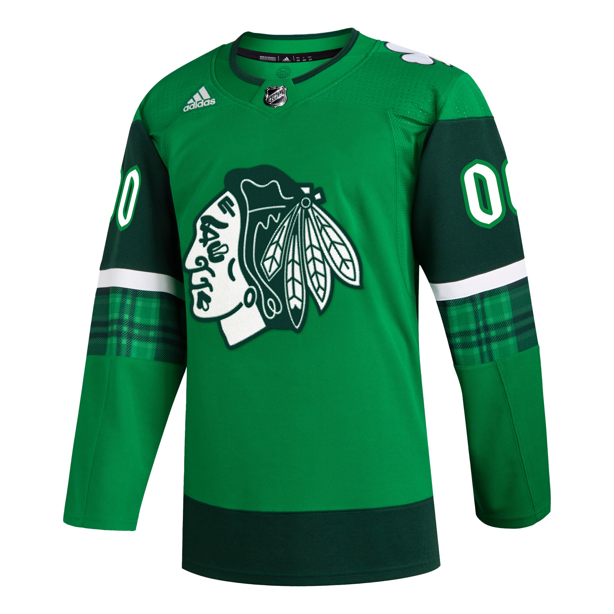 Chicago Blackhawks adidas St. Patrick's Day Authentic Custom Jersey - Kelly Green - vstockx