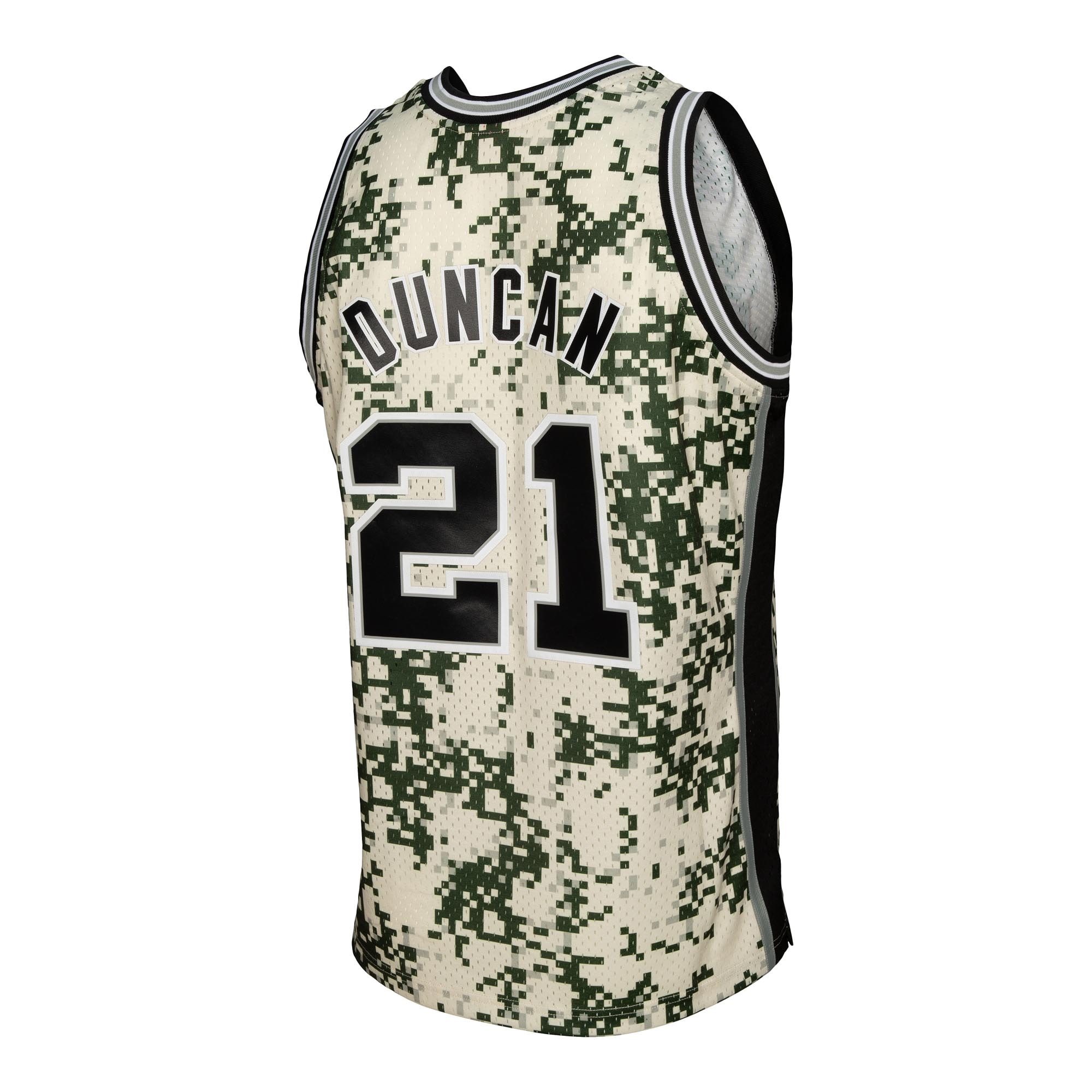 Tim Duncan San Antonio Spurs Mitchell & Ness 2013/14 Swingman Jersey - Camo - vstockx