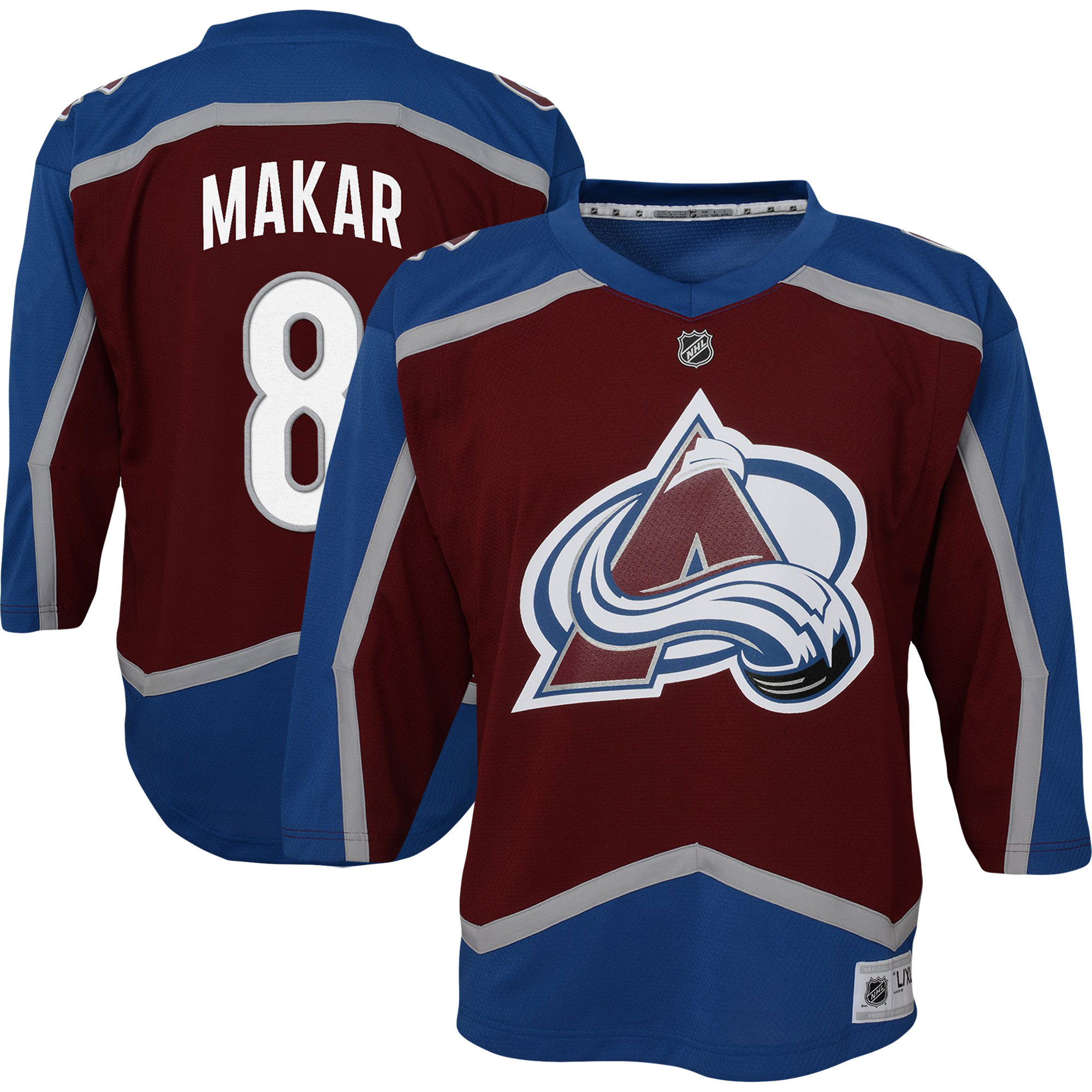 Cale Makar Colorado Avalanche Preschool Replica Player Jersey - Burgundy - vstockx