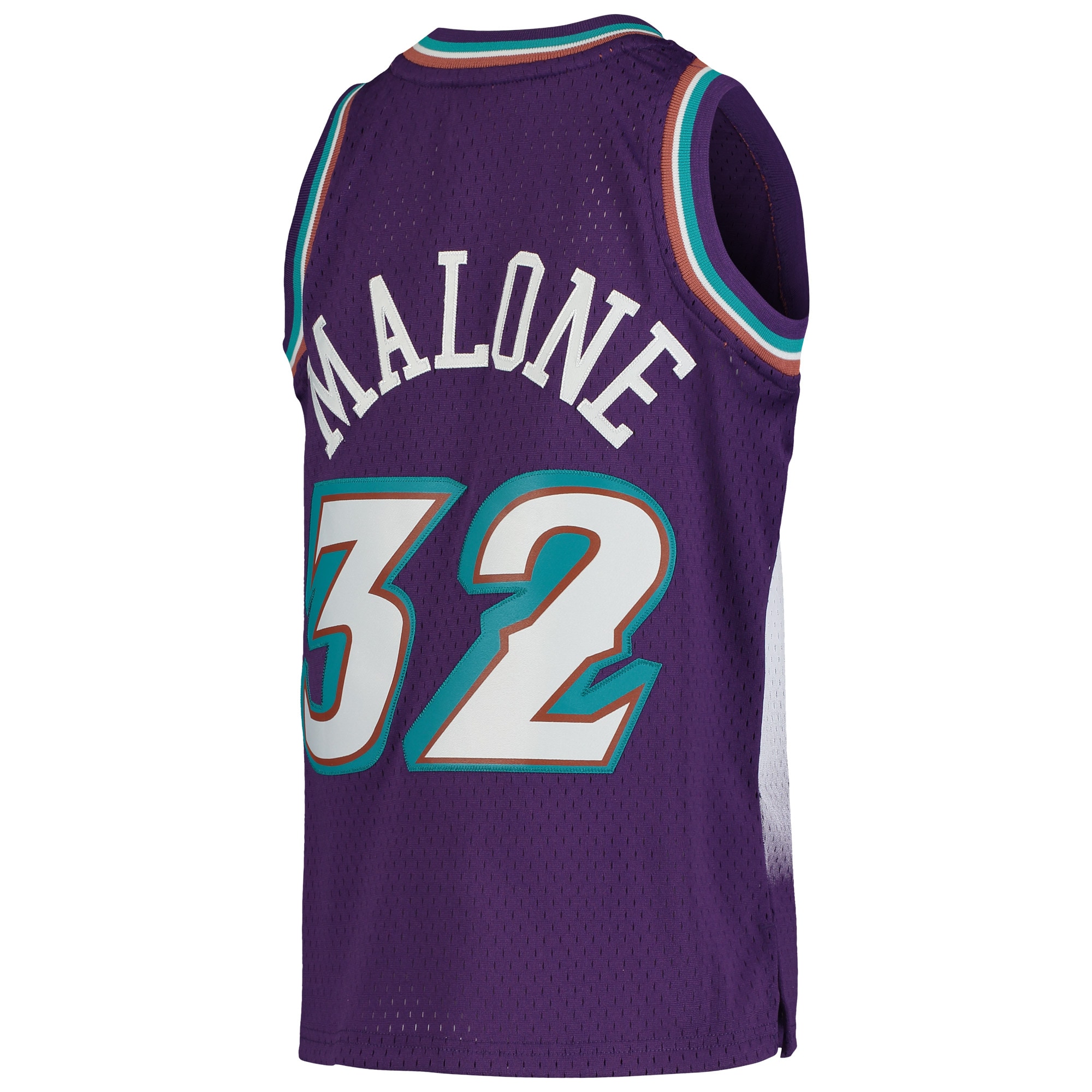 Karl Malone Utah Jazz Mitchell & Ness Youth 1991-92 Hardwood Classics Swingman Throwback Jersey - Purple - vstockx