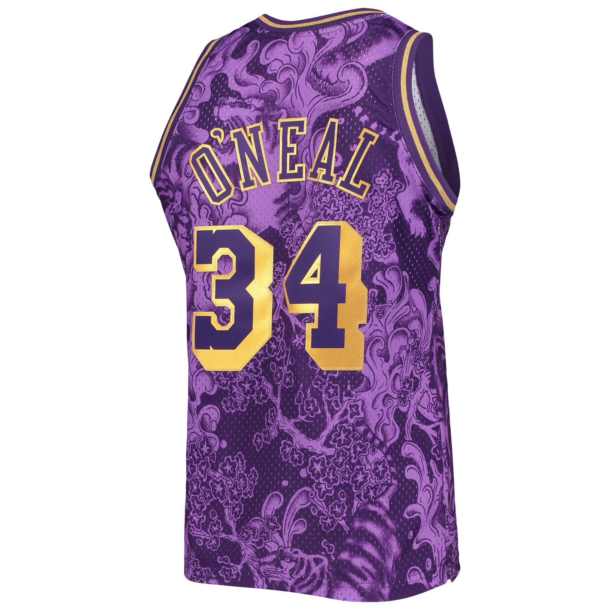 Shaquille O'Neal Los Angeles Lakers Mitchell & Ness Hardwood Classics 1996/97 Lunar New Year Swingman Jersey - Purple - vstockx