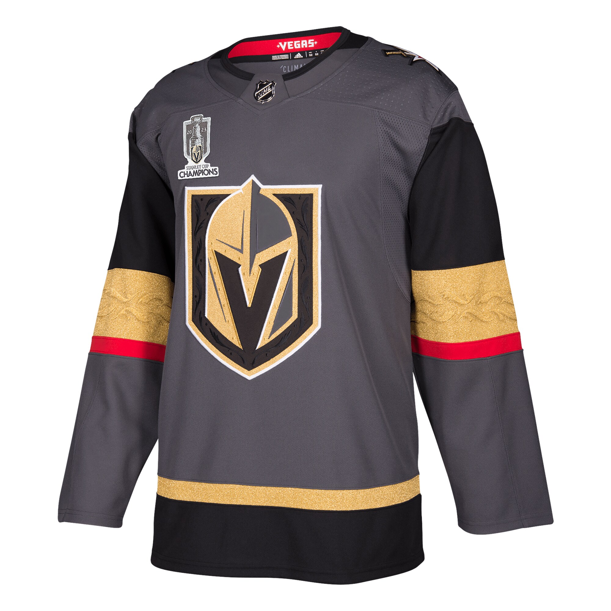 Vegas Golden Knights adidas 2023 Stanley Cup Champions Authentic Alternate Jersey - Gray - vstockx