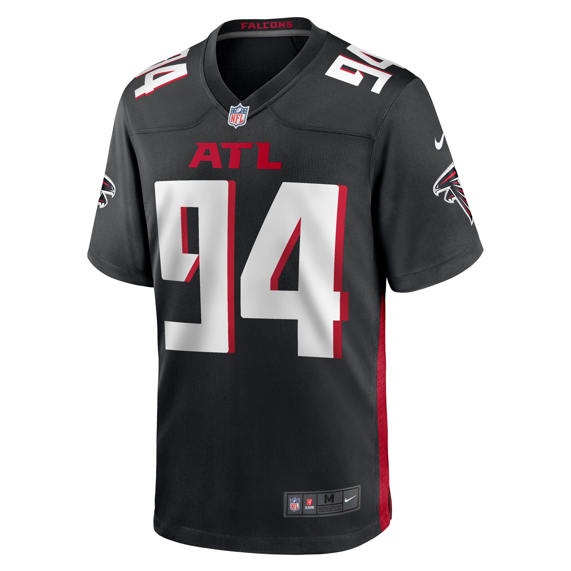Albert Huggins Atlanta Falcons Nike Team Game Jersey - Black - vstockx