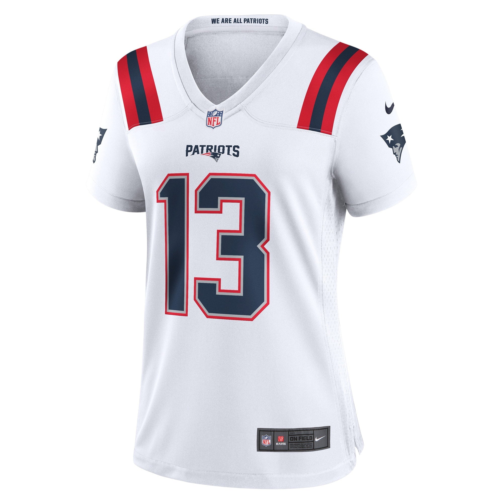 Women's Nike Jack Jones White New England Patriots Game Player Jersey - vstockx
