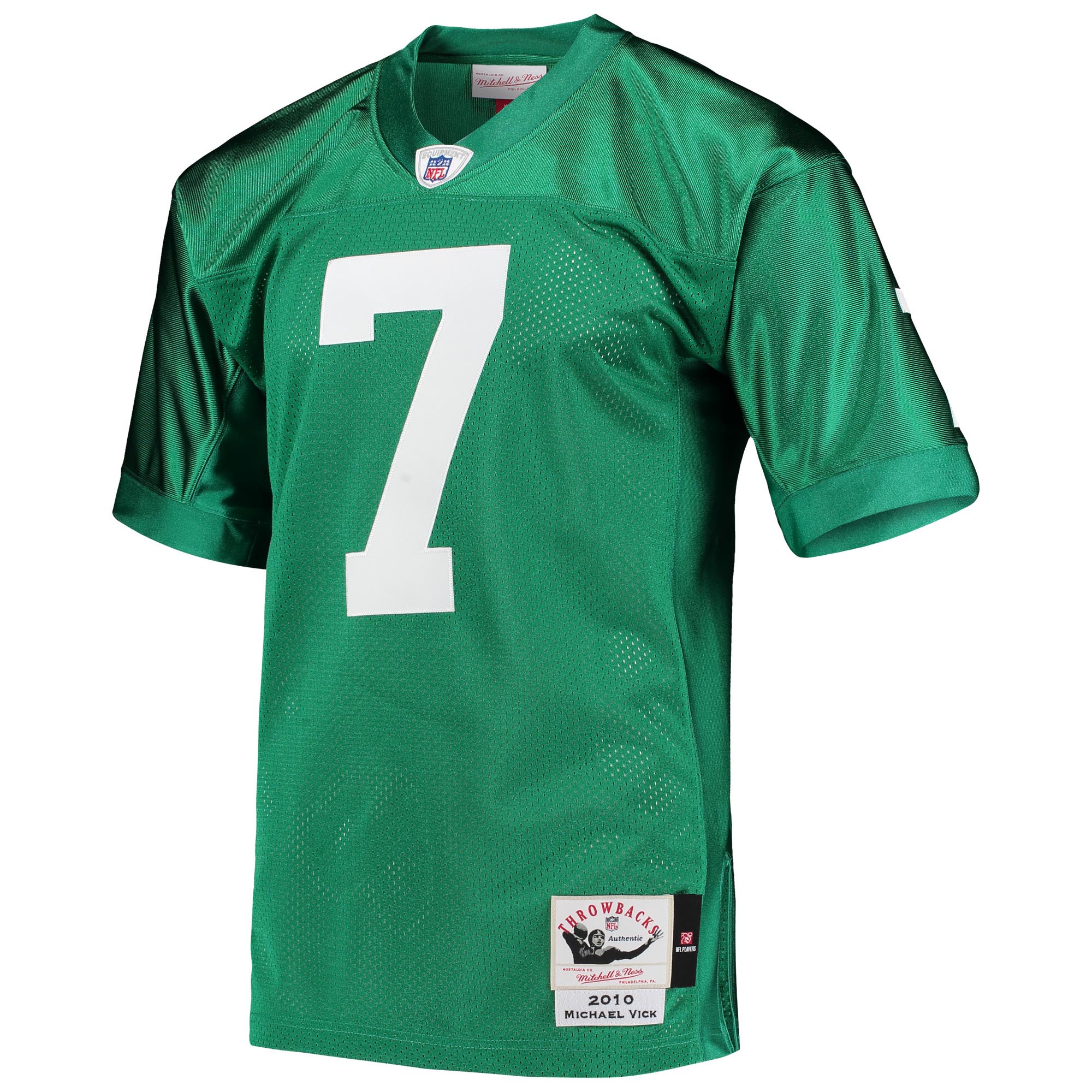 Michael Vick Philadelphia Eagles Mitchell & Ness 2010 Authentic Throwback Retired Player Jersey - Kelly Green - vstockx