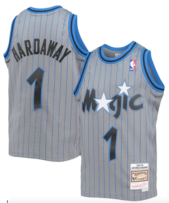 Men's Penny Hardaway Orlando Magic Mitchell & Ness 1994-95 Hardwood Classics Reload 2.0 Jersey Gray - vstockx