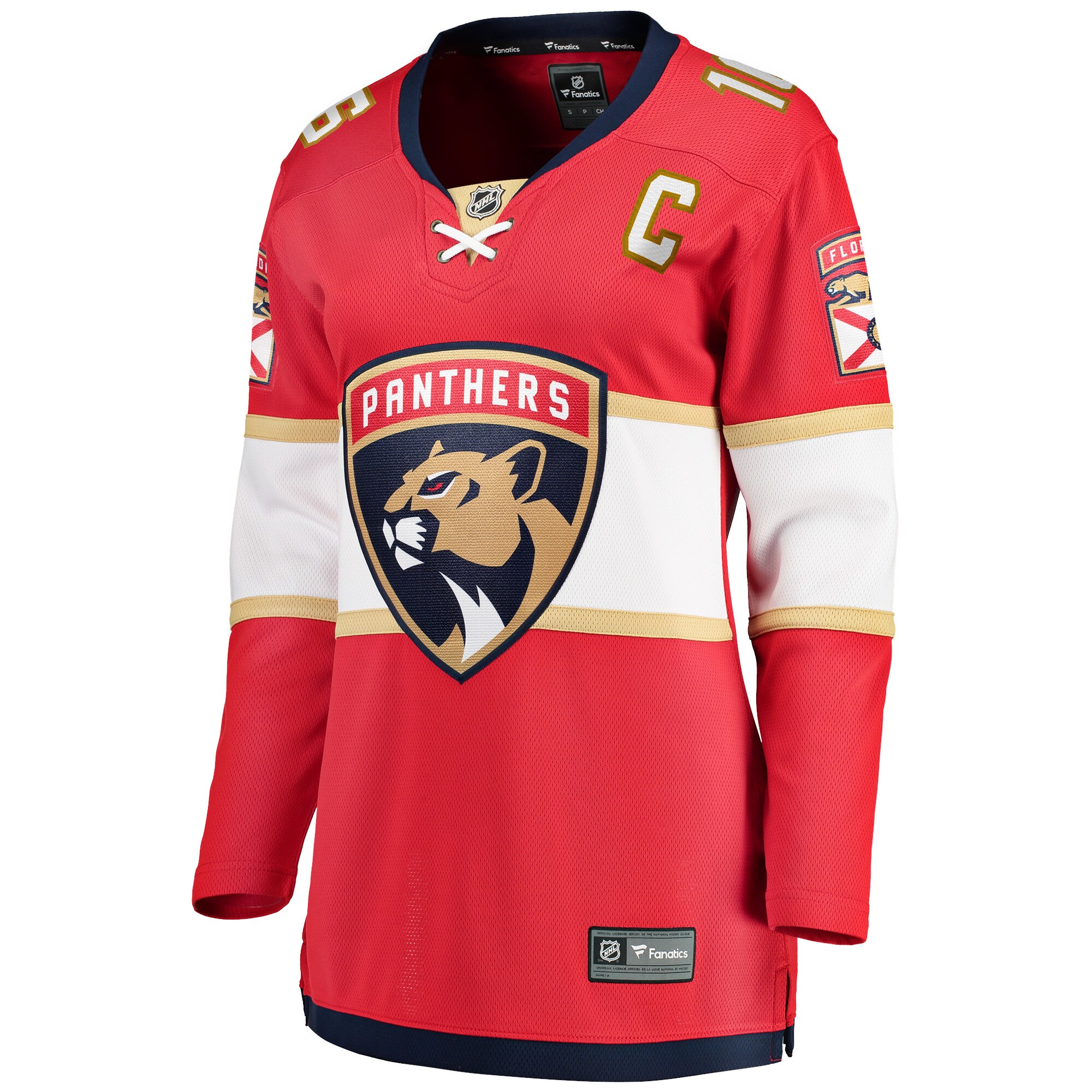 Aleksander Barkov Florida Panthers Fanatics Branded Women's Home Captain Premier Breakaway Player Jersey - Red - vstockx