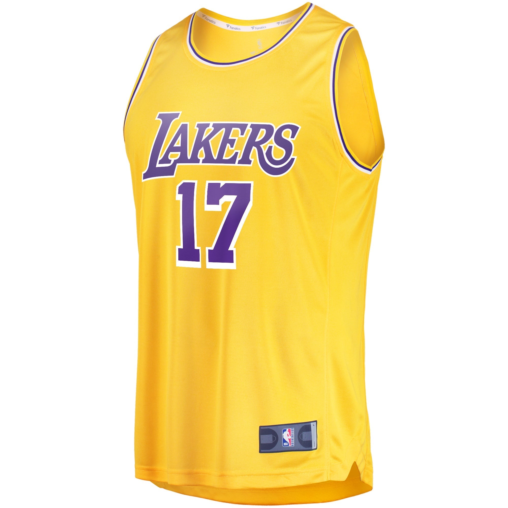 Men's Fanatics Branded Dennis Schroder Gold Los Angeles Lakers Fast Break Player Jersey - Icon Edition - vstockx