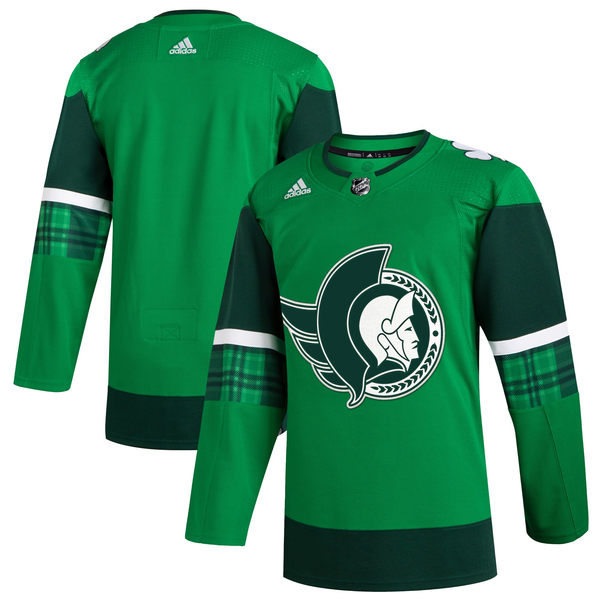 Ottawa Senators adidas 2023 St. Patrick's Day Primegreen Authentic Jersey - Kelly Green - vstockx