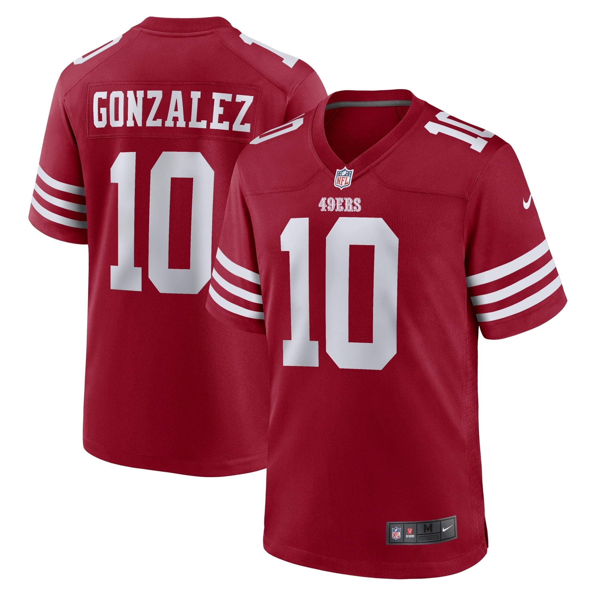 Men's Nike Zane Gonzalez Scarlet San Francisco 49ers Game Jersey - vstockx