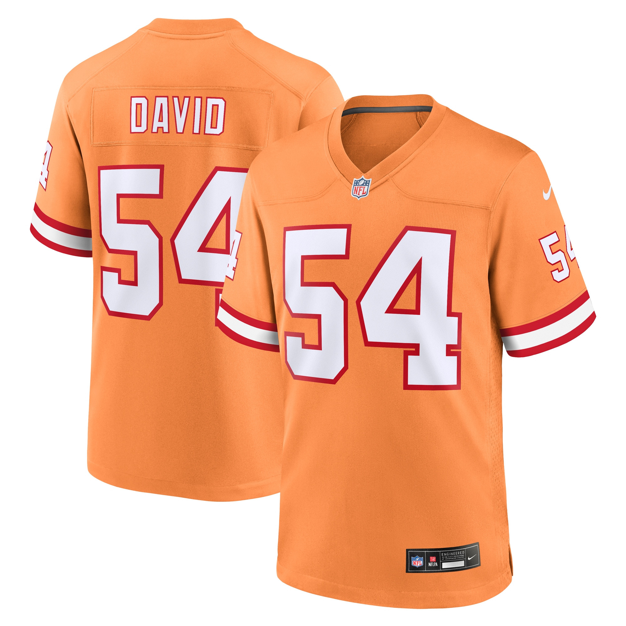 Lavonte David Tampa Bay Buccaneers Nike Throwback Game Jersey - Orange - vstockx