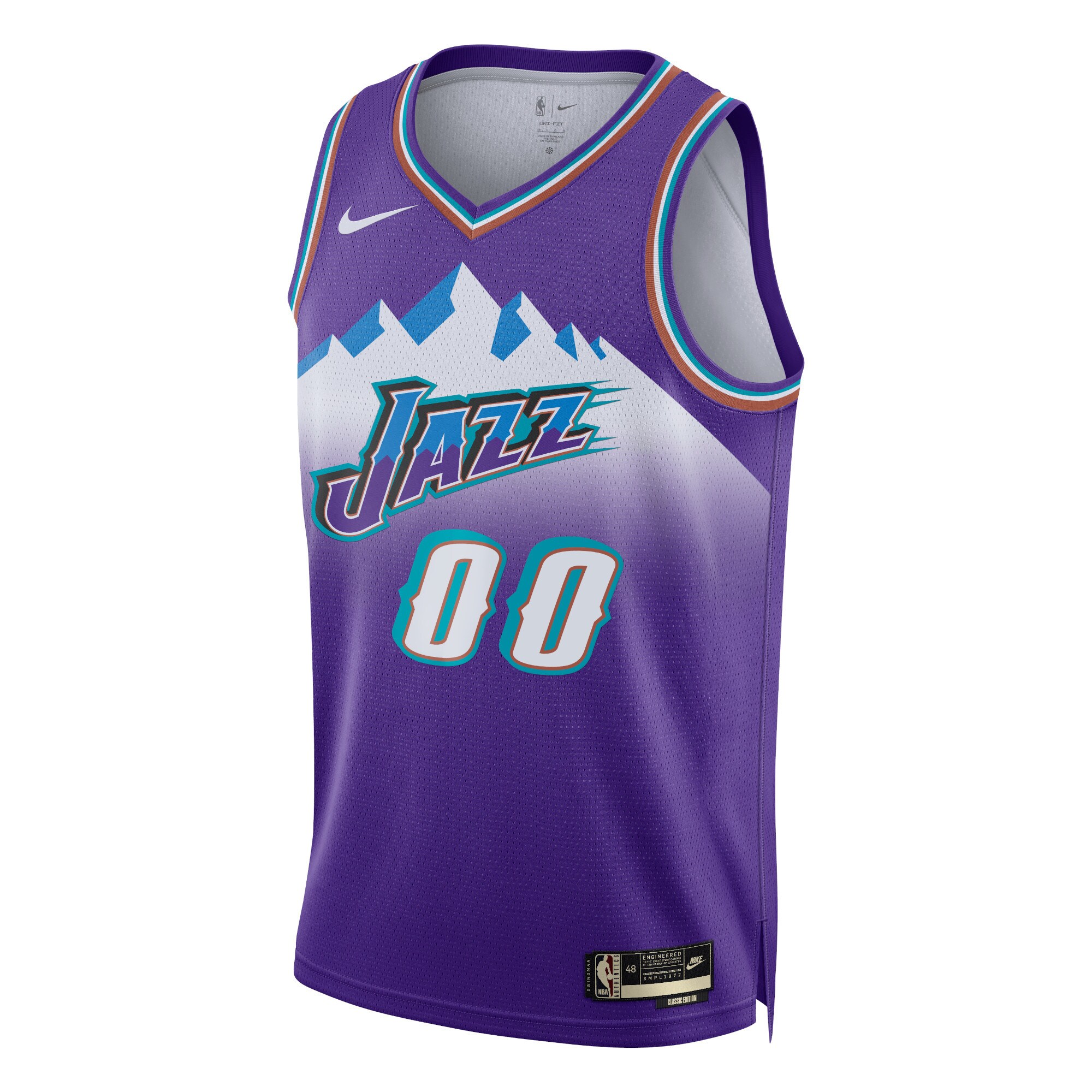 Utah Jazz Nike Unisex 2022/23 Custom Swingman Jersey - Classic Edition - Purple - vstockx