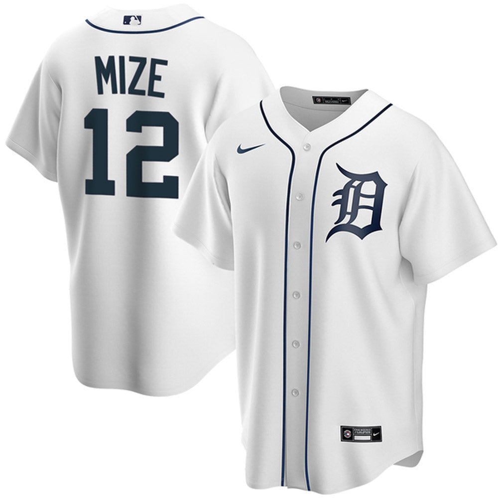 Youth Detroit Tigers Casey Mize Cool Base Replica Home Jersey - White - vstockx
